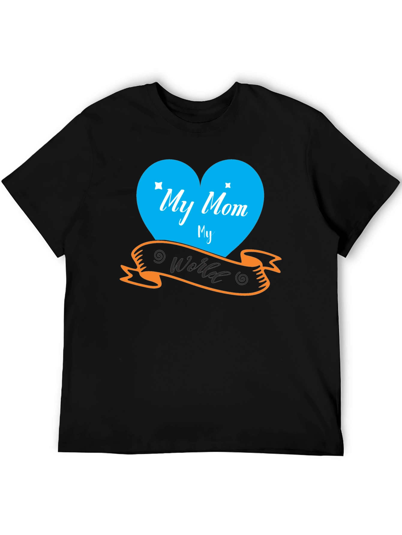 My Mom My World Black T-Shirt