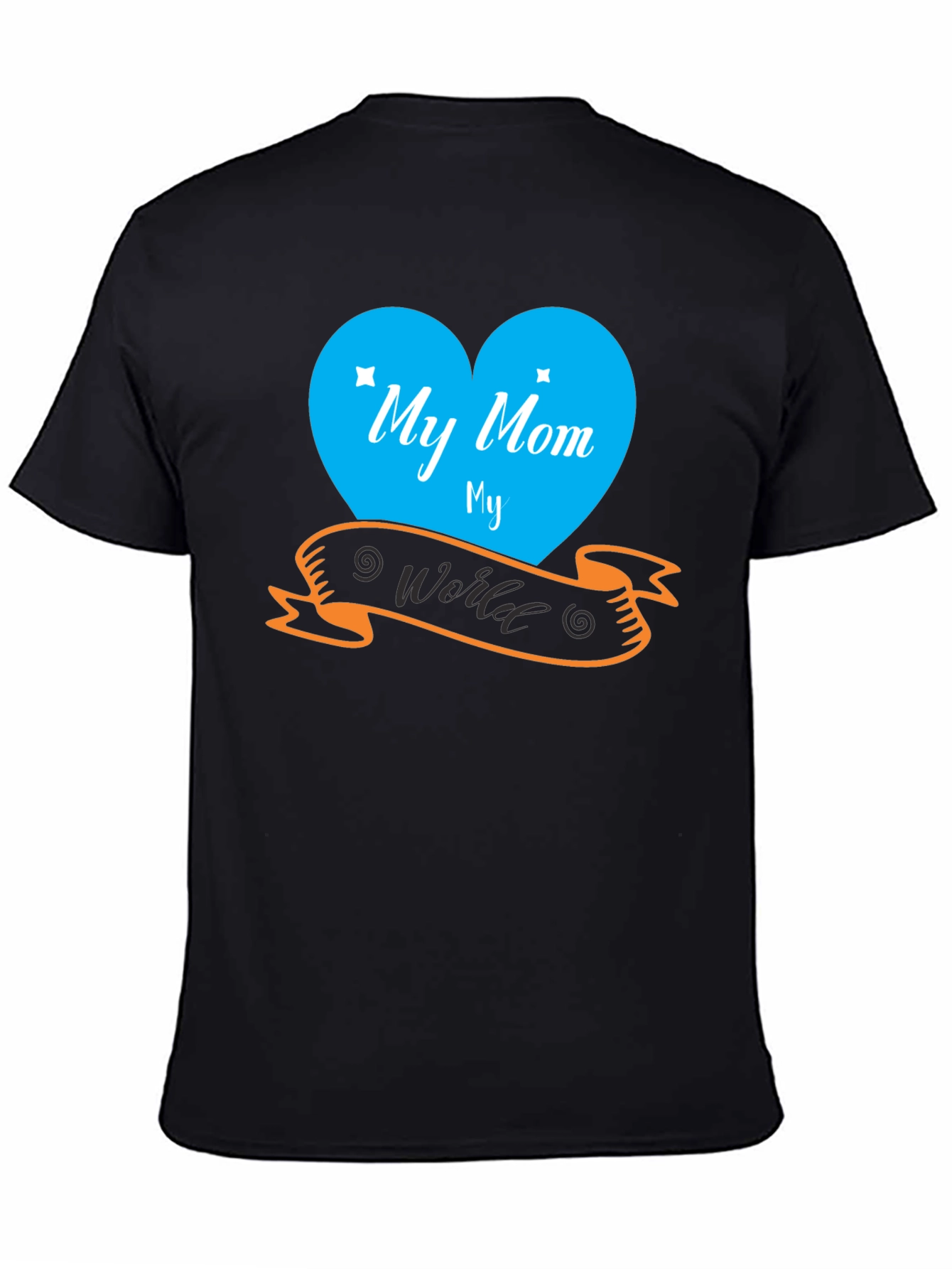 My Mom My World Black T-Shirt