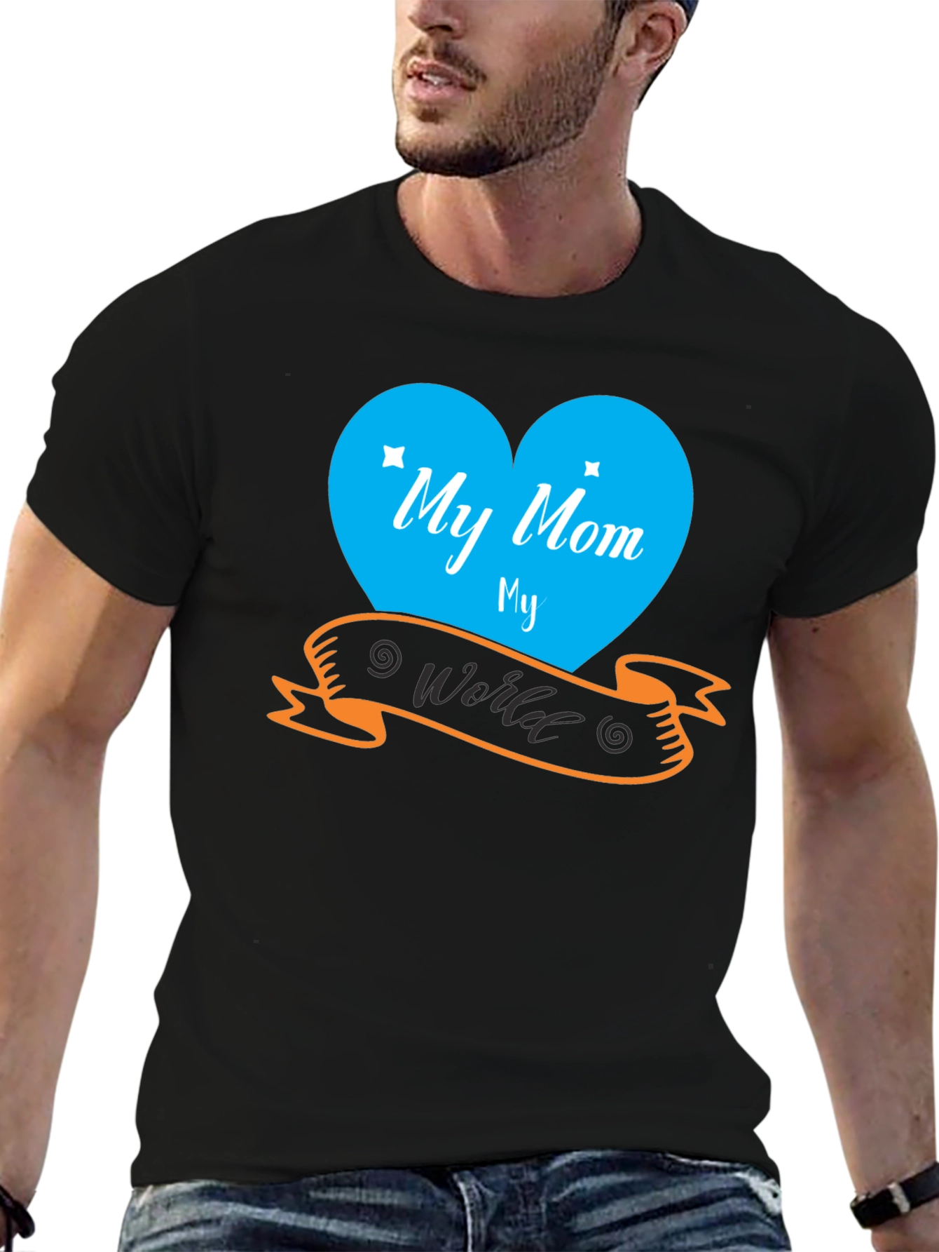 My Mom My World Black T-Shirt