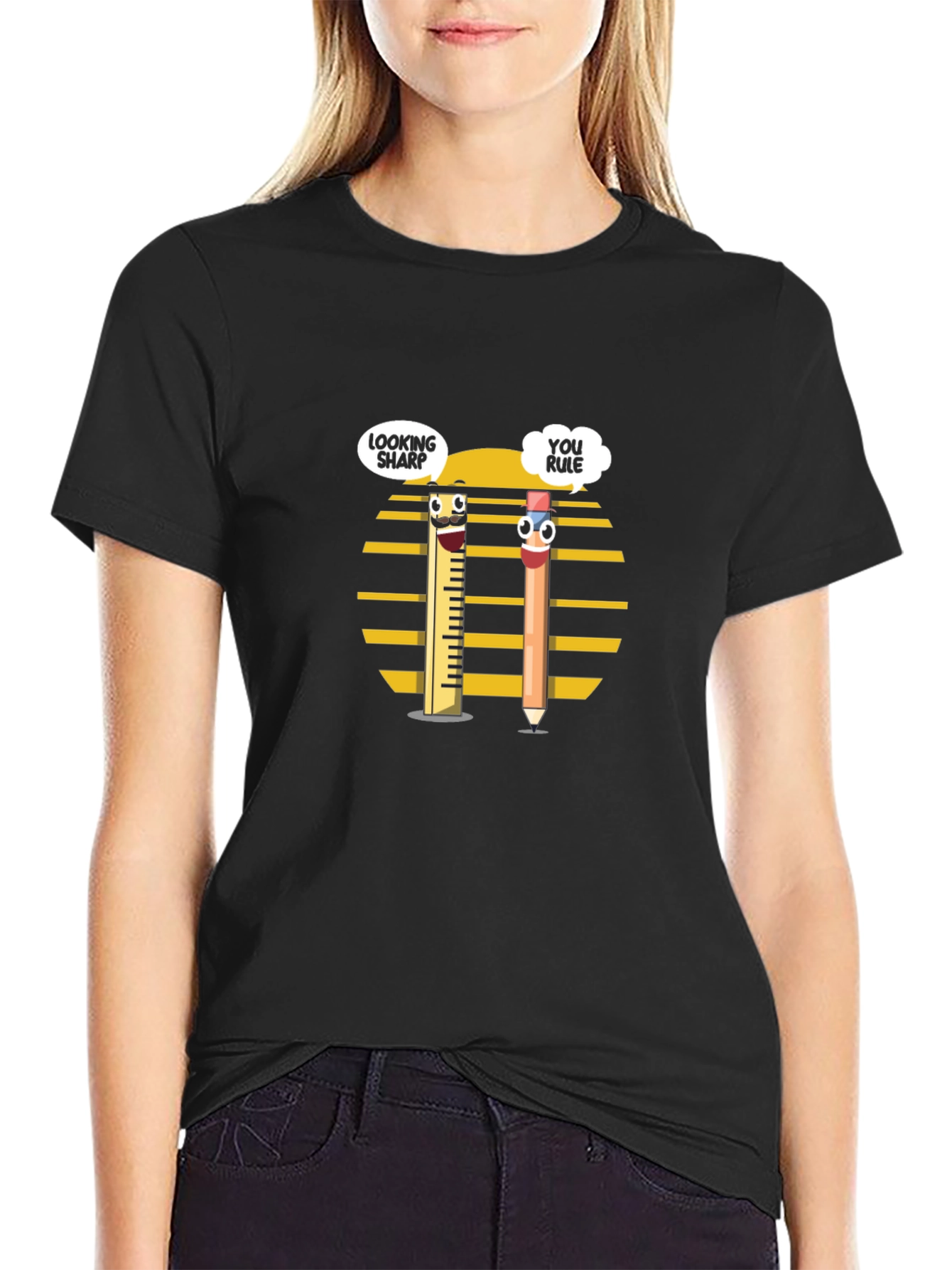 Looking Sharp Mens Black T-Shirt