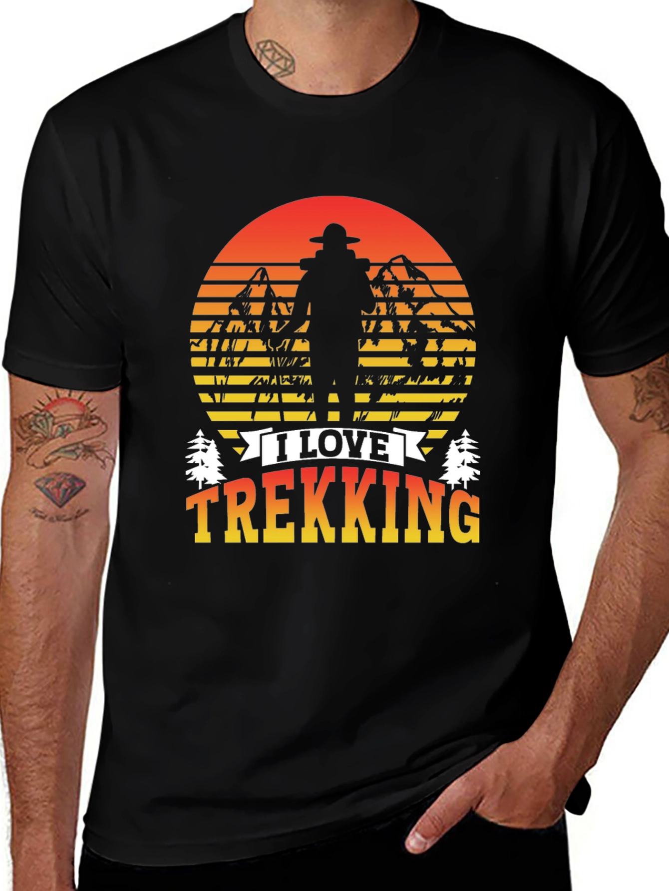 I Love Trekking Graphic T-Shirt