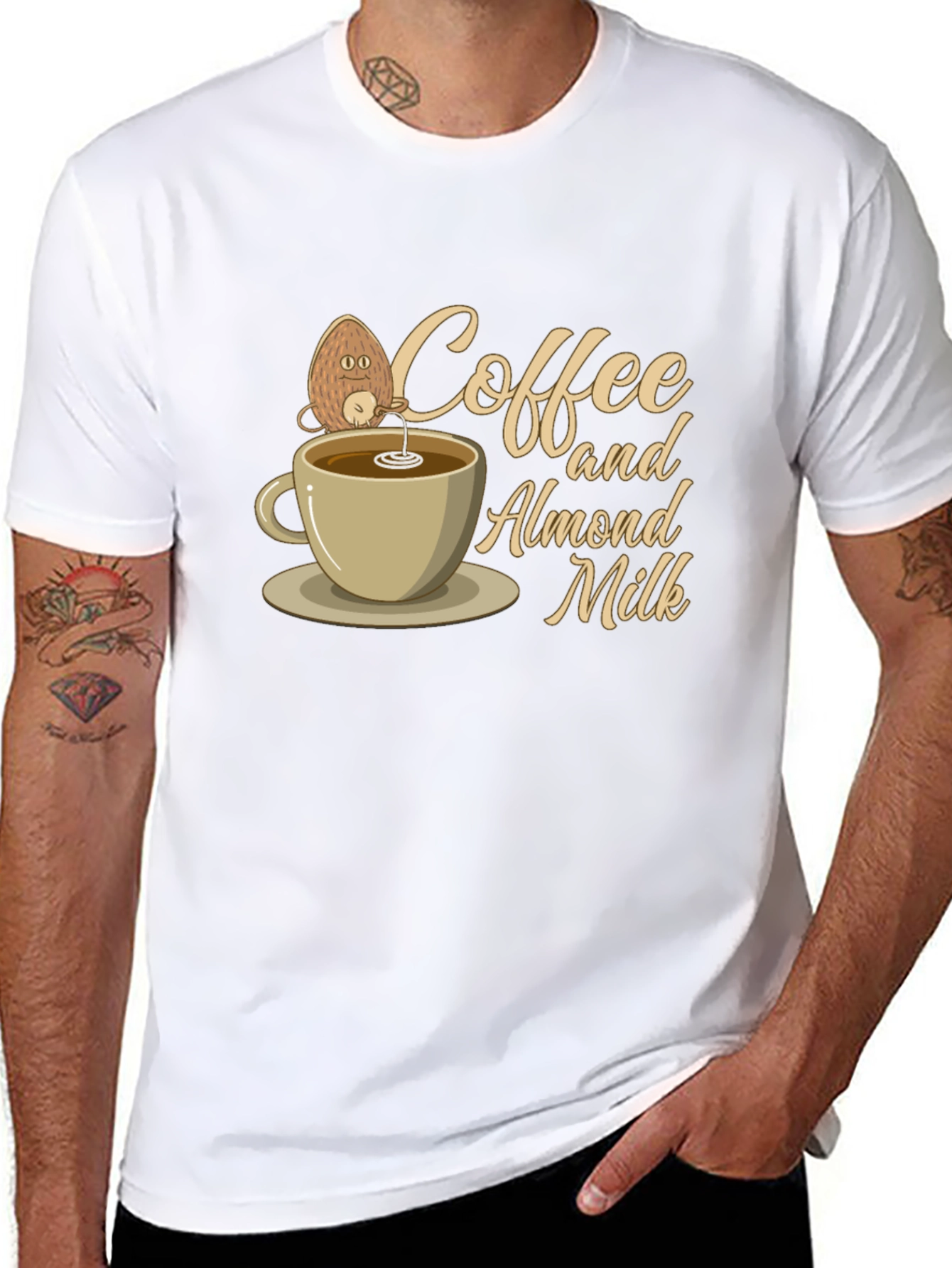 Coffee & Almond Milk Graphic T-Shirt