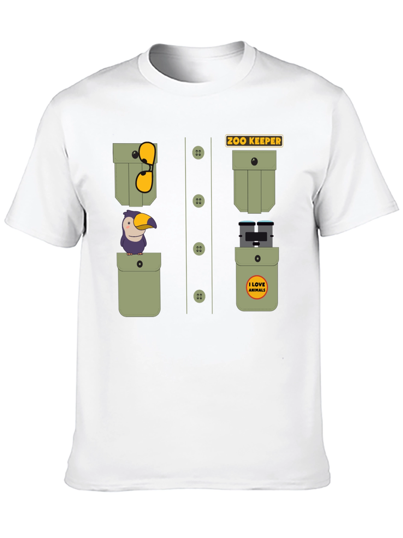 Zoo Keeper Costume Graphic Tee