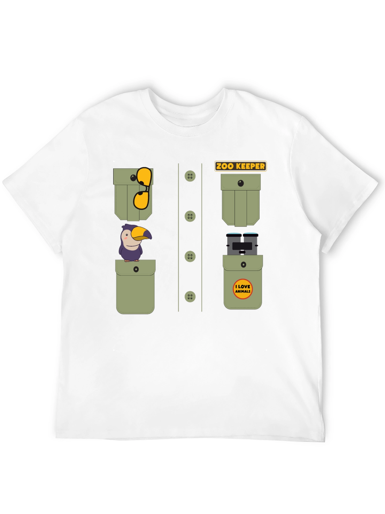 Zoo Keeper Costume Graphic Tee