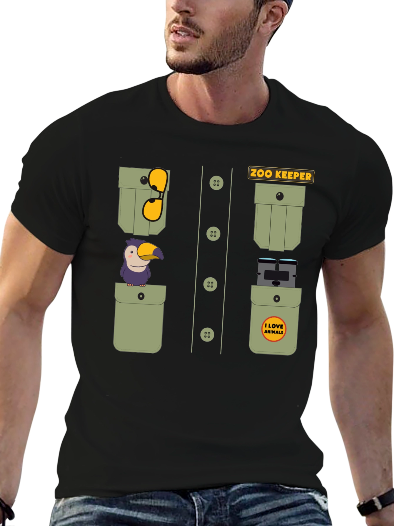 Zoo Keeper Costume Graphic Tee