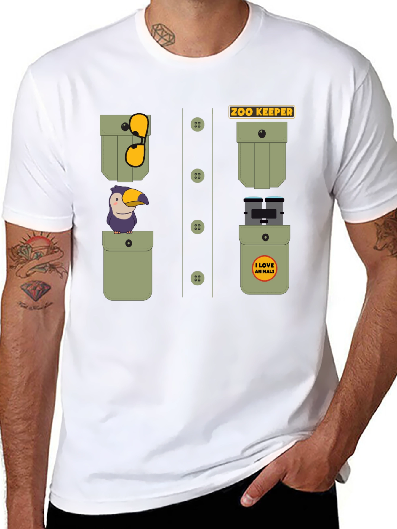 Zoo Keeper Costume Graphic Tee