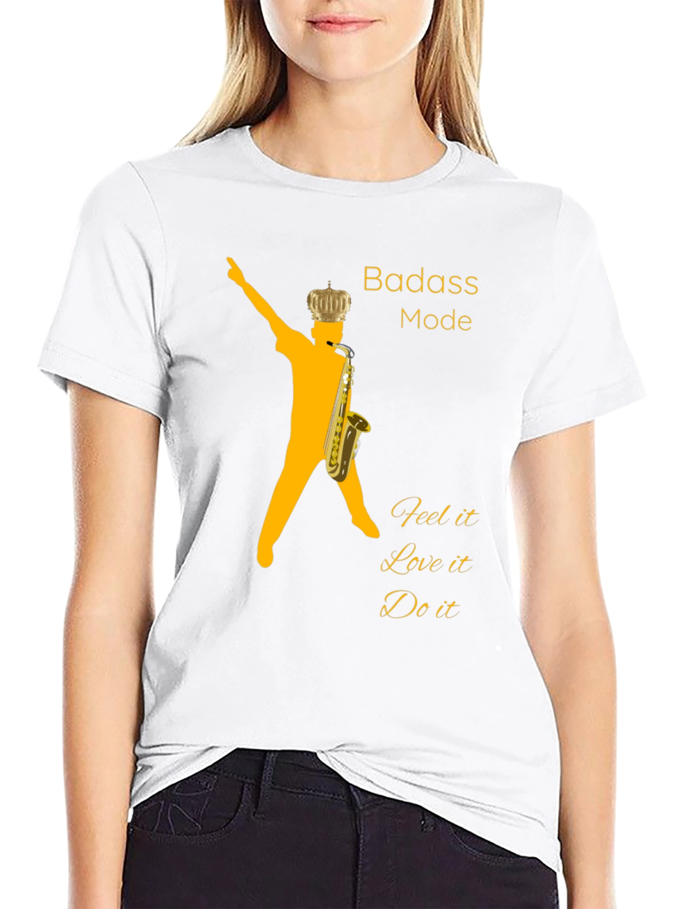 Badass Mode Saxophone Graphic Tee