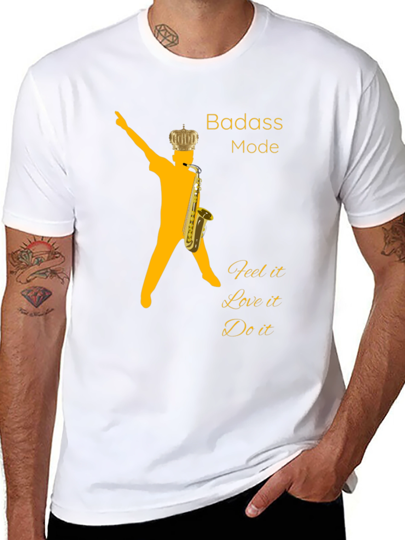 Badass Mode Saxophone Graphic Tee