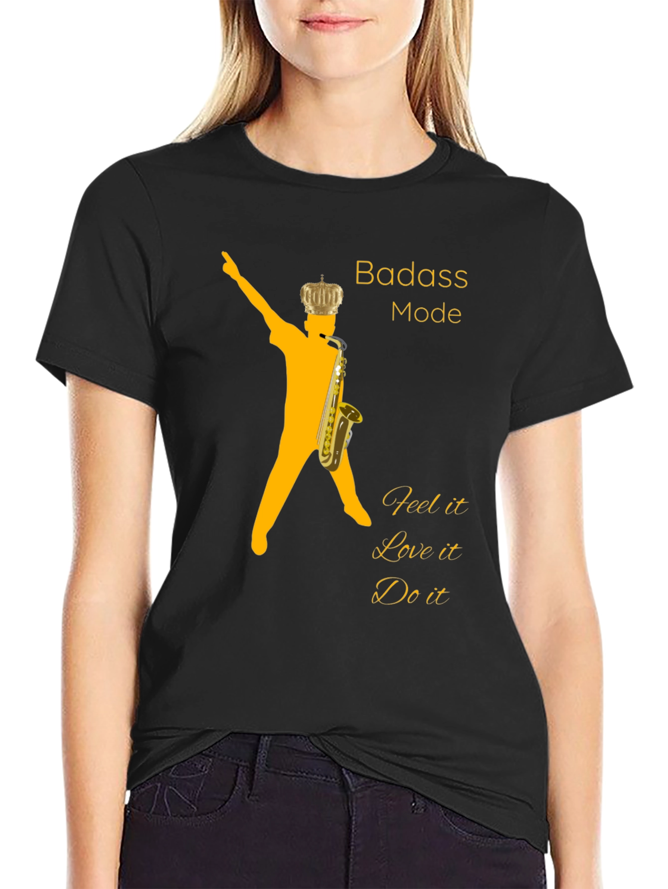 Badass Mode Saxophone Graphic Tee