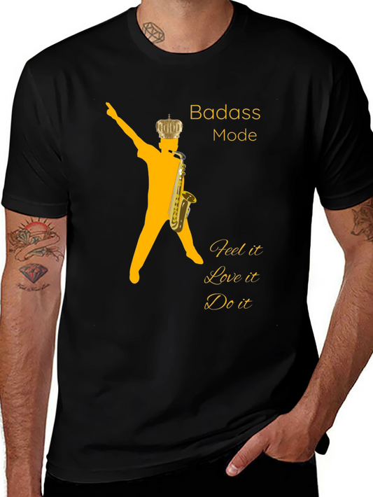 Badass Mode Saxophone Graphic Tee