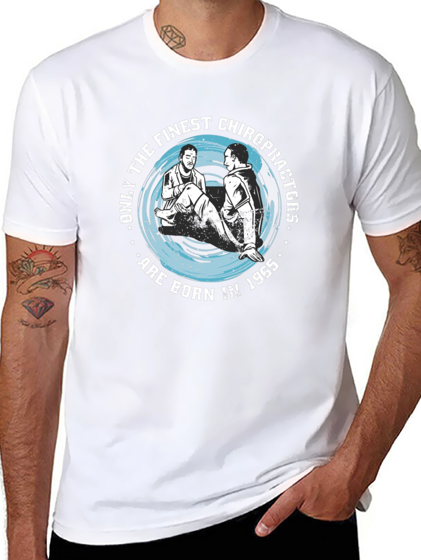 Finest Chiropractors Born in 1965 Black T-Shirt