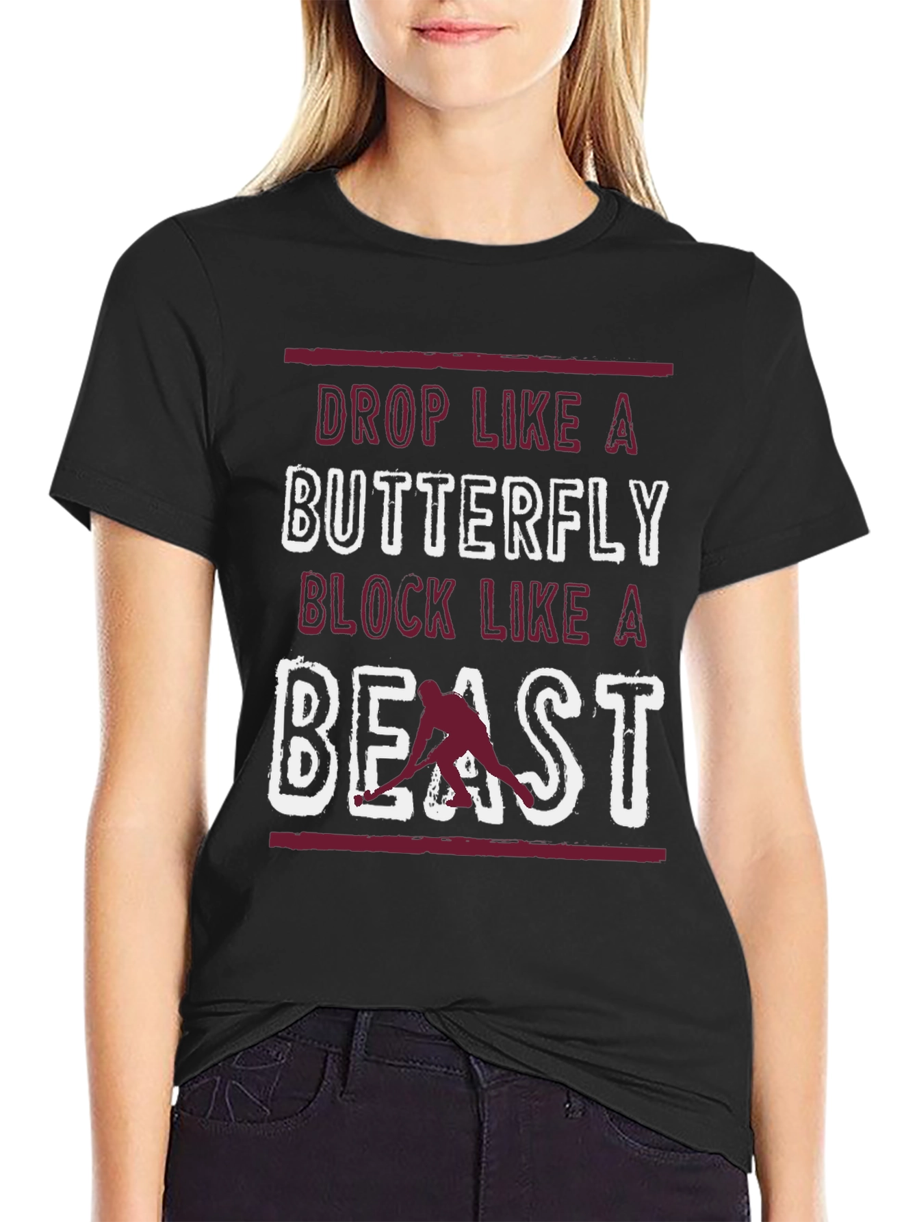 Hockey Drop Like A Butterfly Graphic Tee