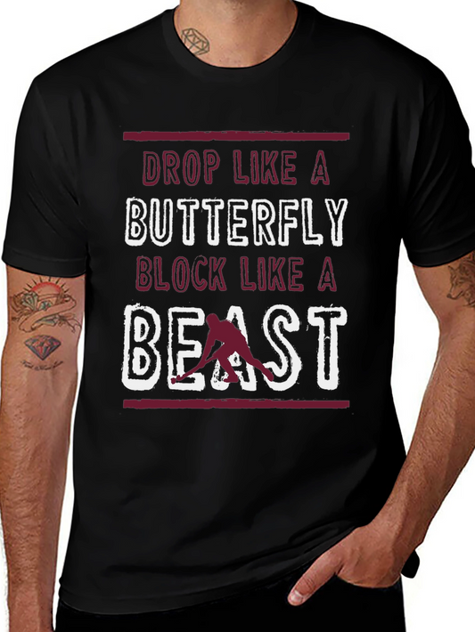 Hockey Drop Like A Butterfly Graphic Tee