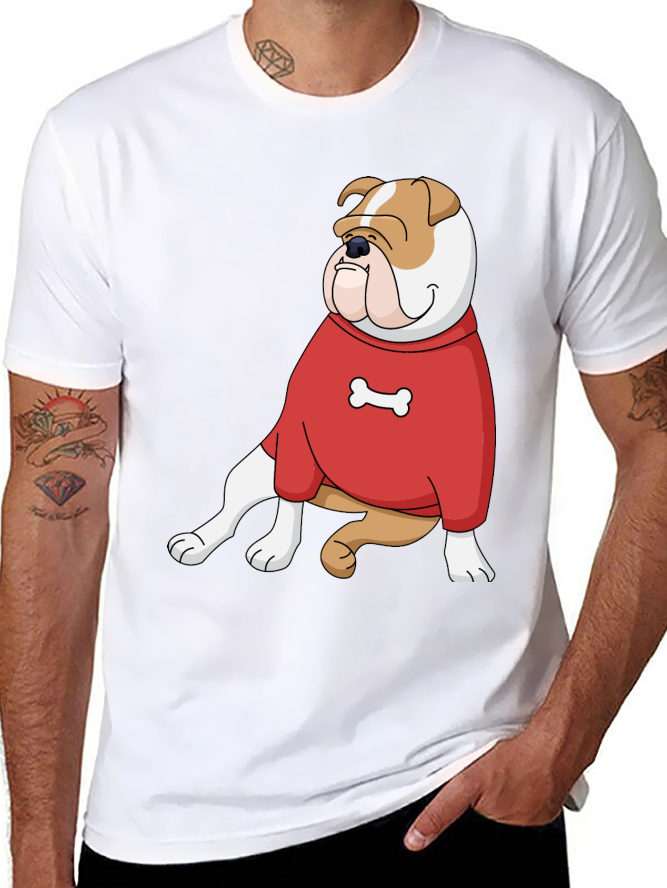 Bulldog Bone Graphic Tee - Comfort & Style