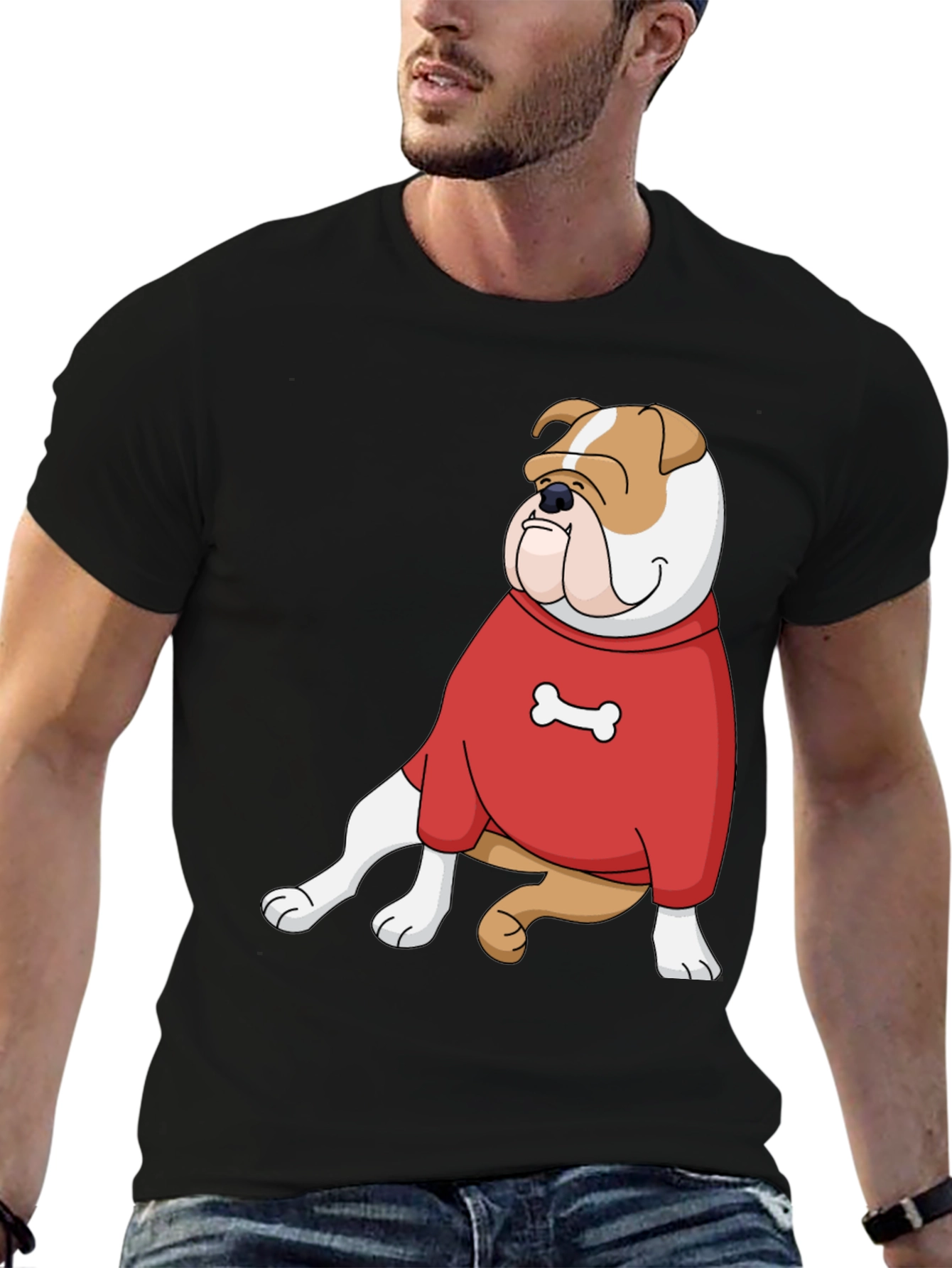 Bulldog Bone Graphic Tee - Comfort & Style