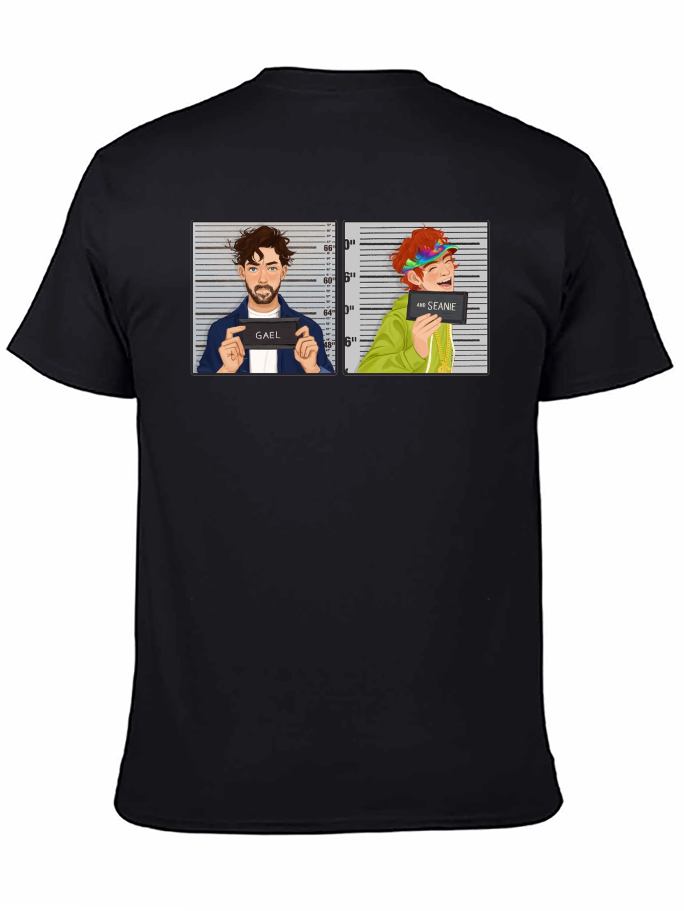 Gael and Seanie Cartoon Mugshot Graphic Tee