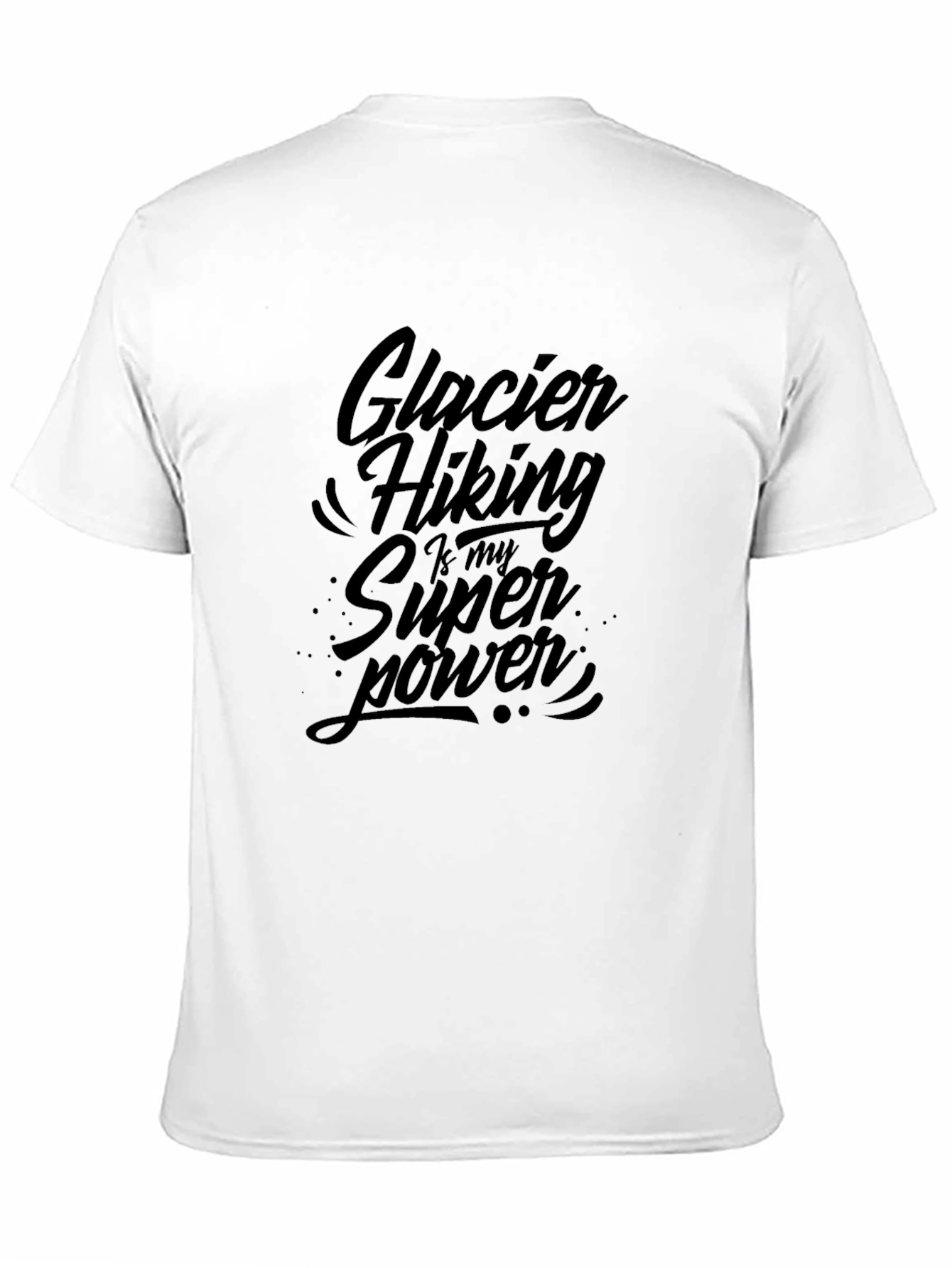 Glacier Hiking Super Power Black Graphic Tee