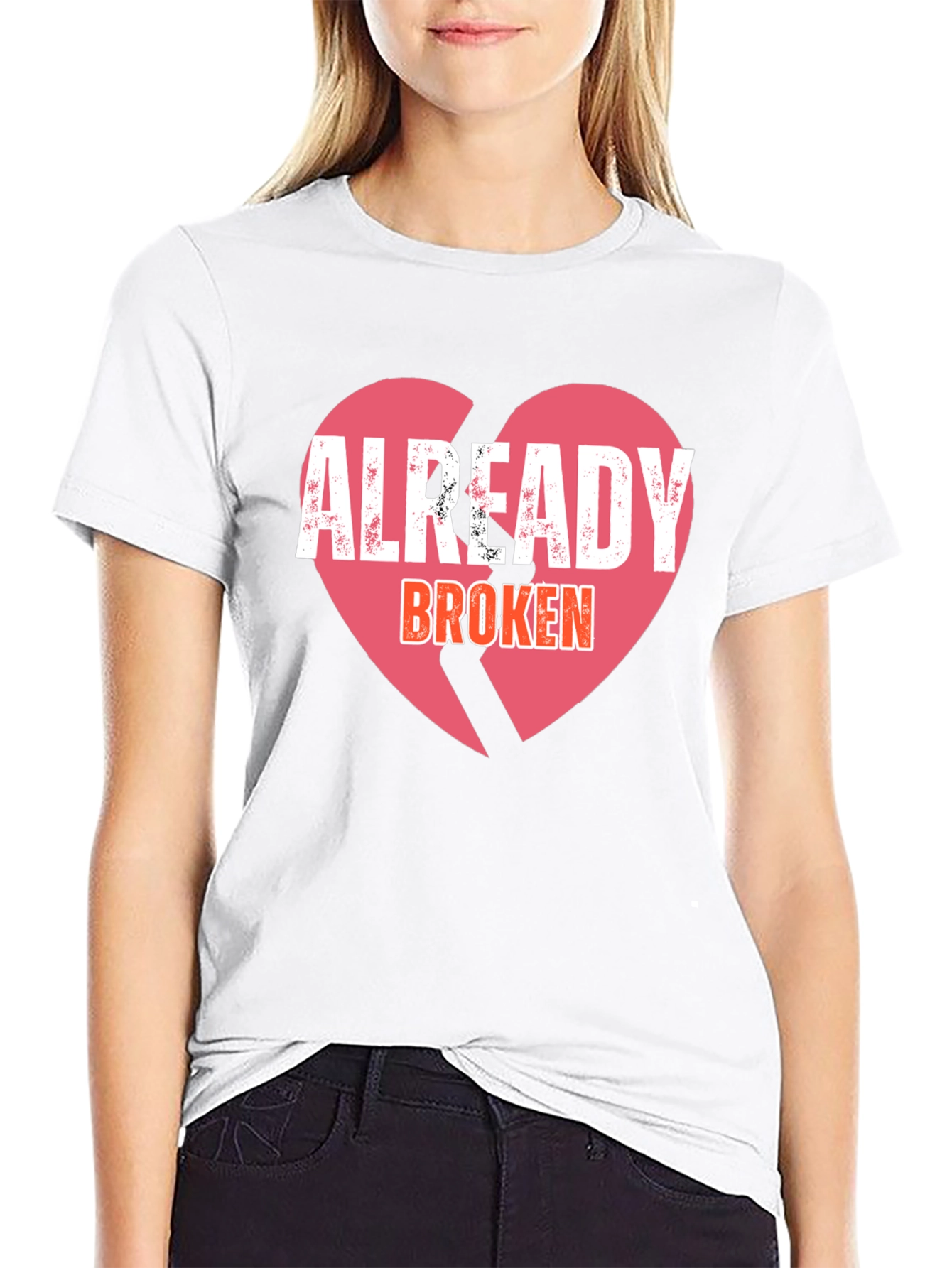 Already Broken Heart Graphic Tee - Black