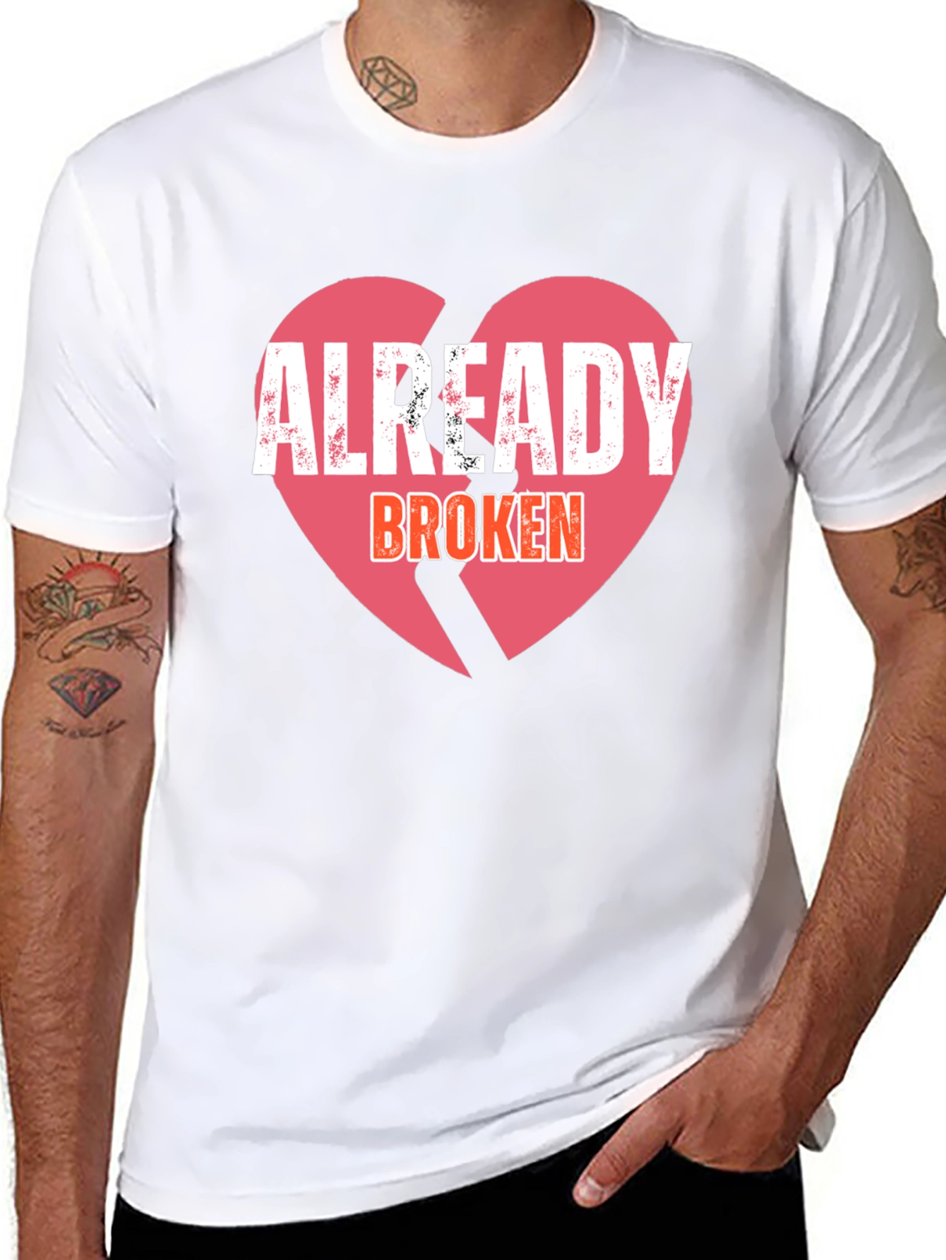 Already Broken Heart Graphic Tee - Black