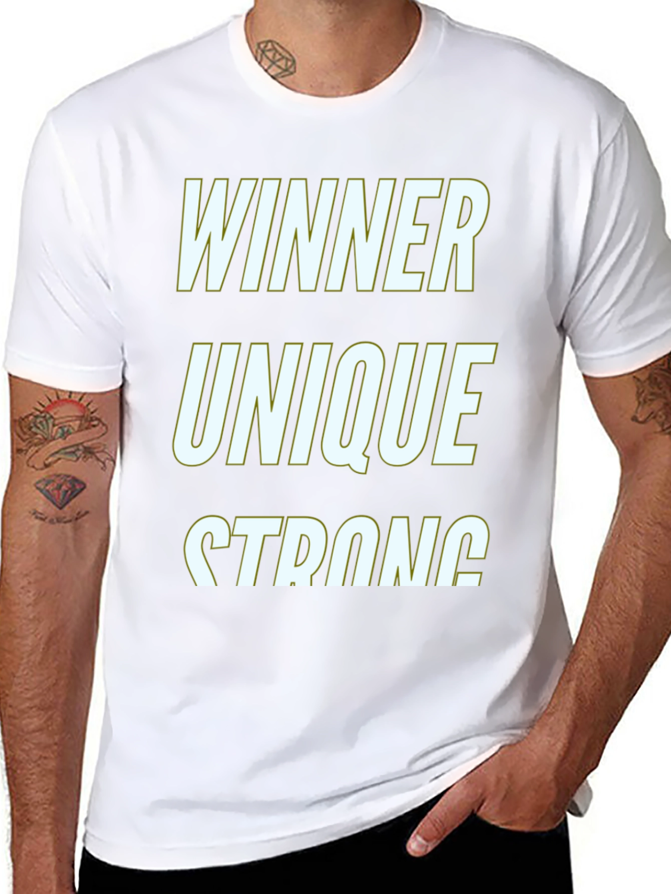 Winner Unique Strong Graphic T-Shirt