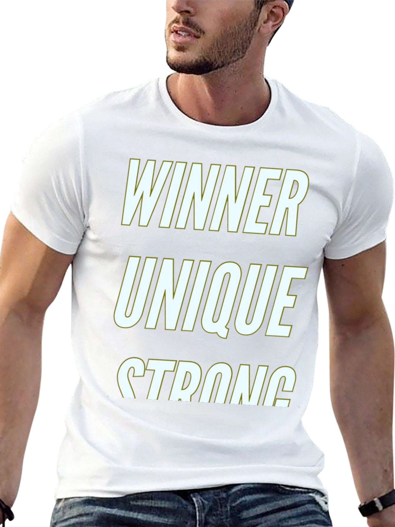 Winner Unique Strong Graphic T-Shirt