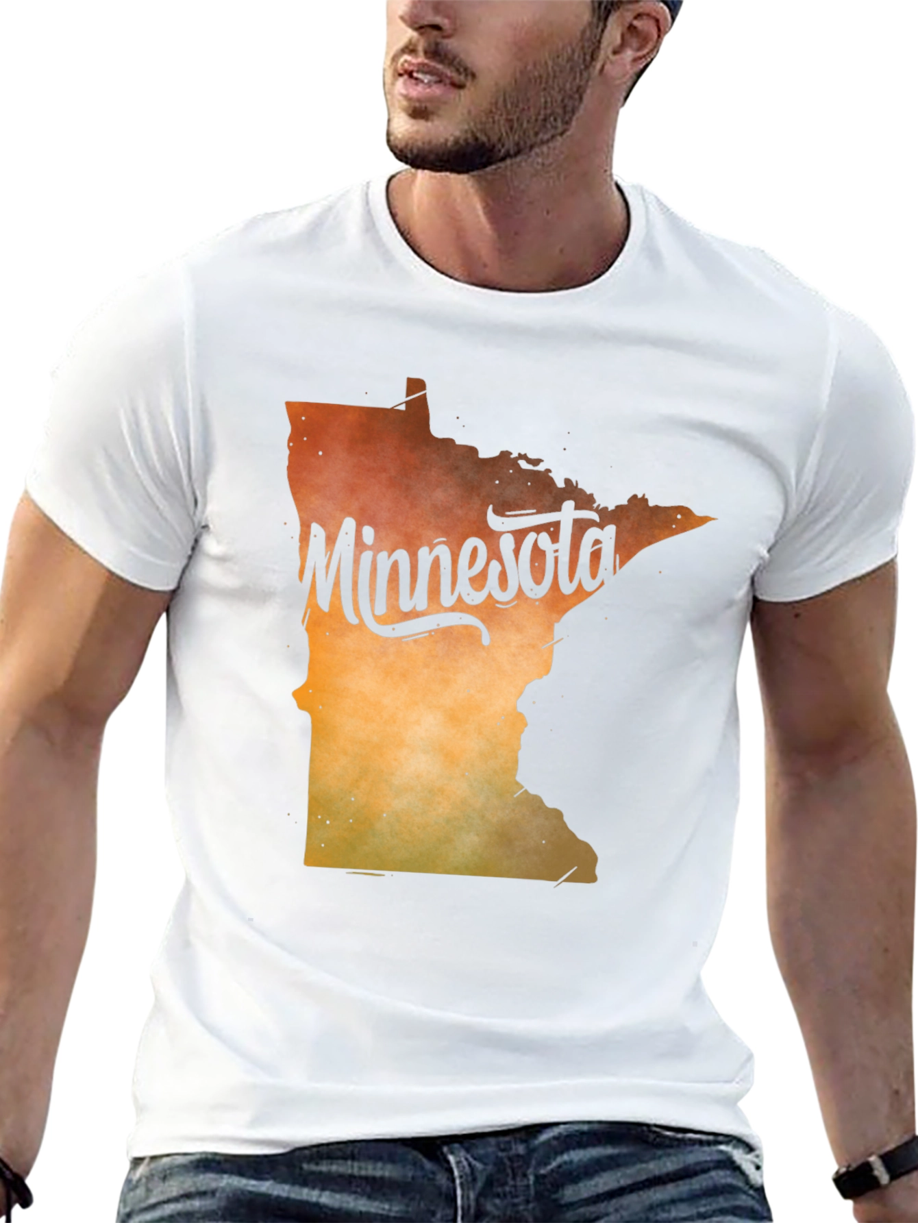 Minnesota State Outline Graphic T-Shirt