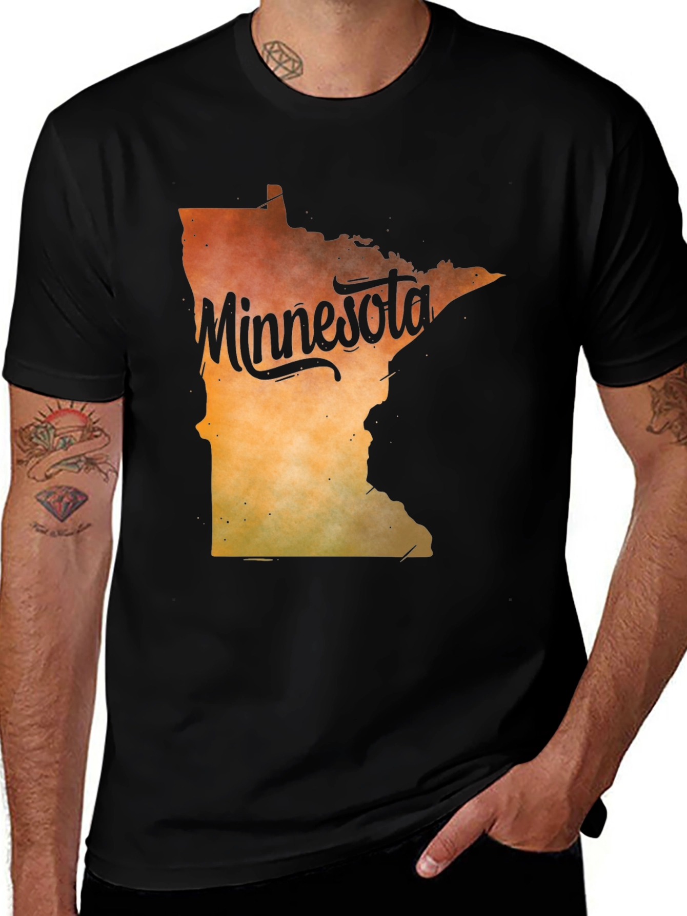 Minnesota State Outline Graphic T-Shirt