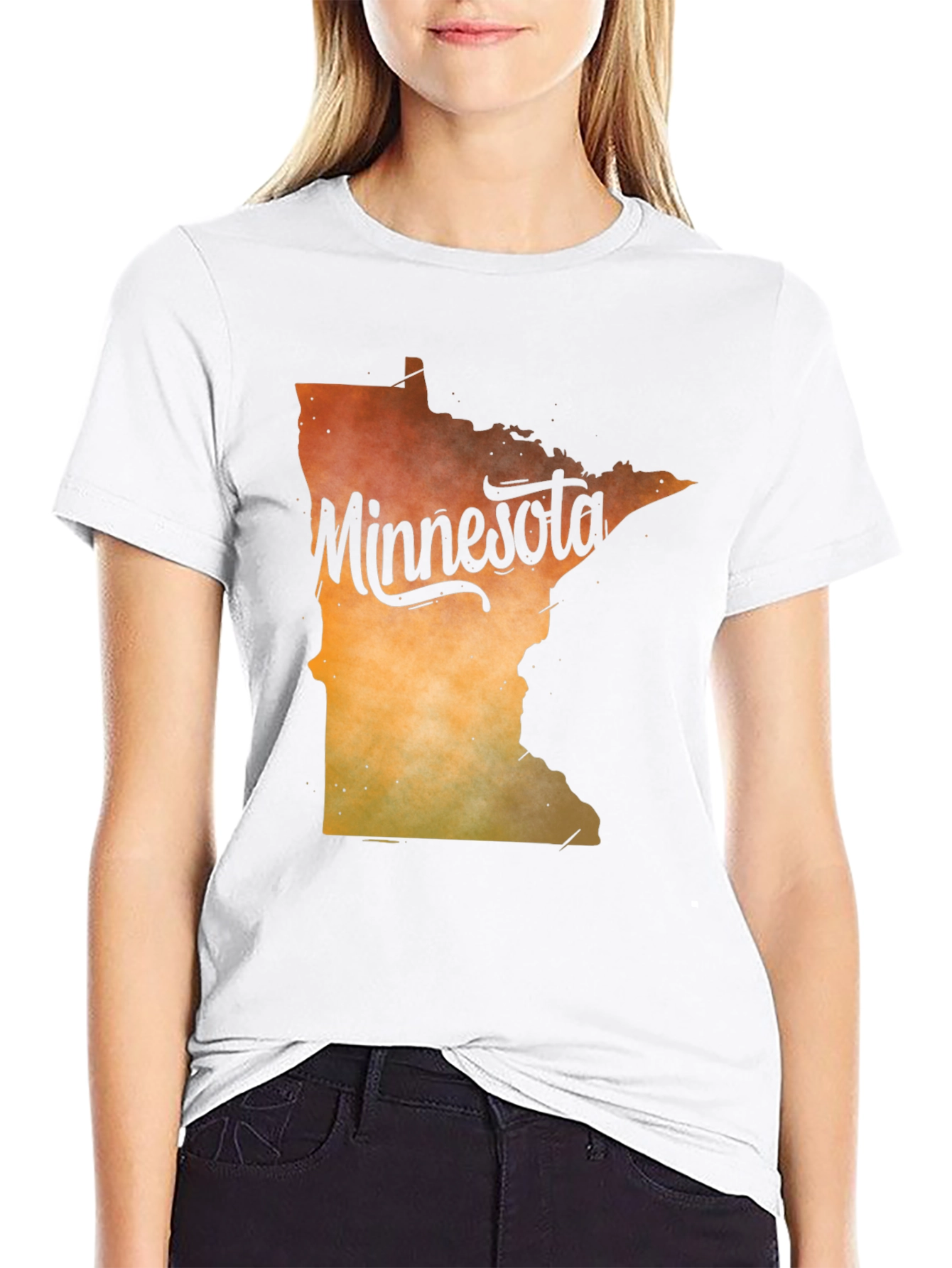 Minnesota State Outline Graphic T-Shirt