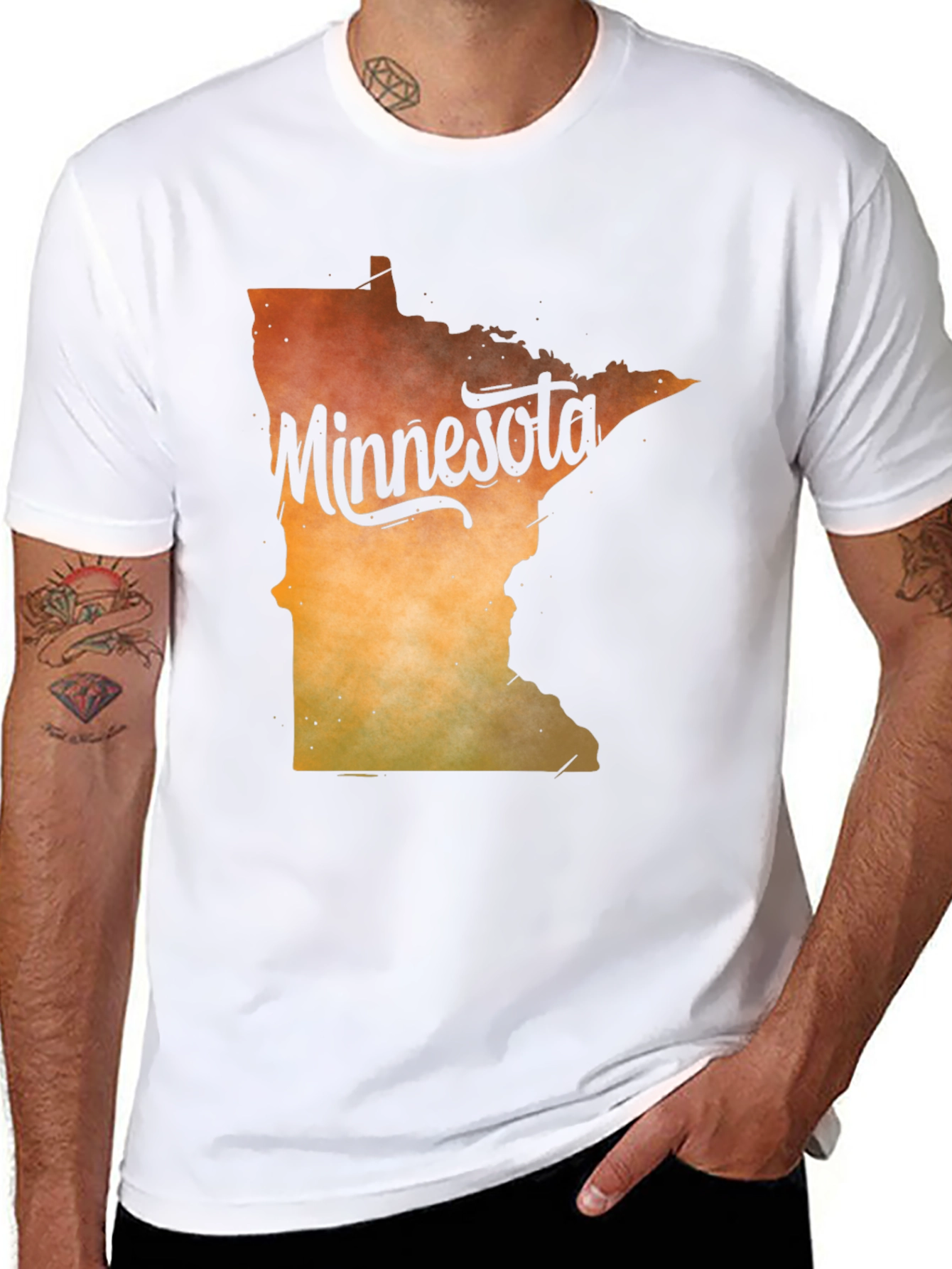 Minnesota State Outline Graphic T-Shirt