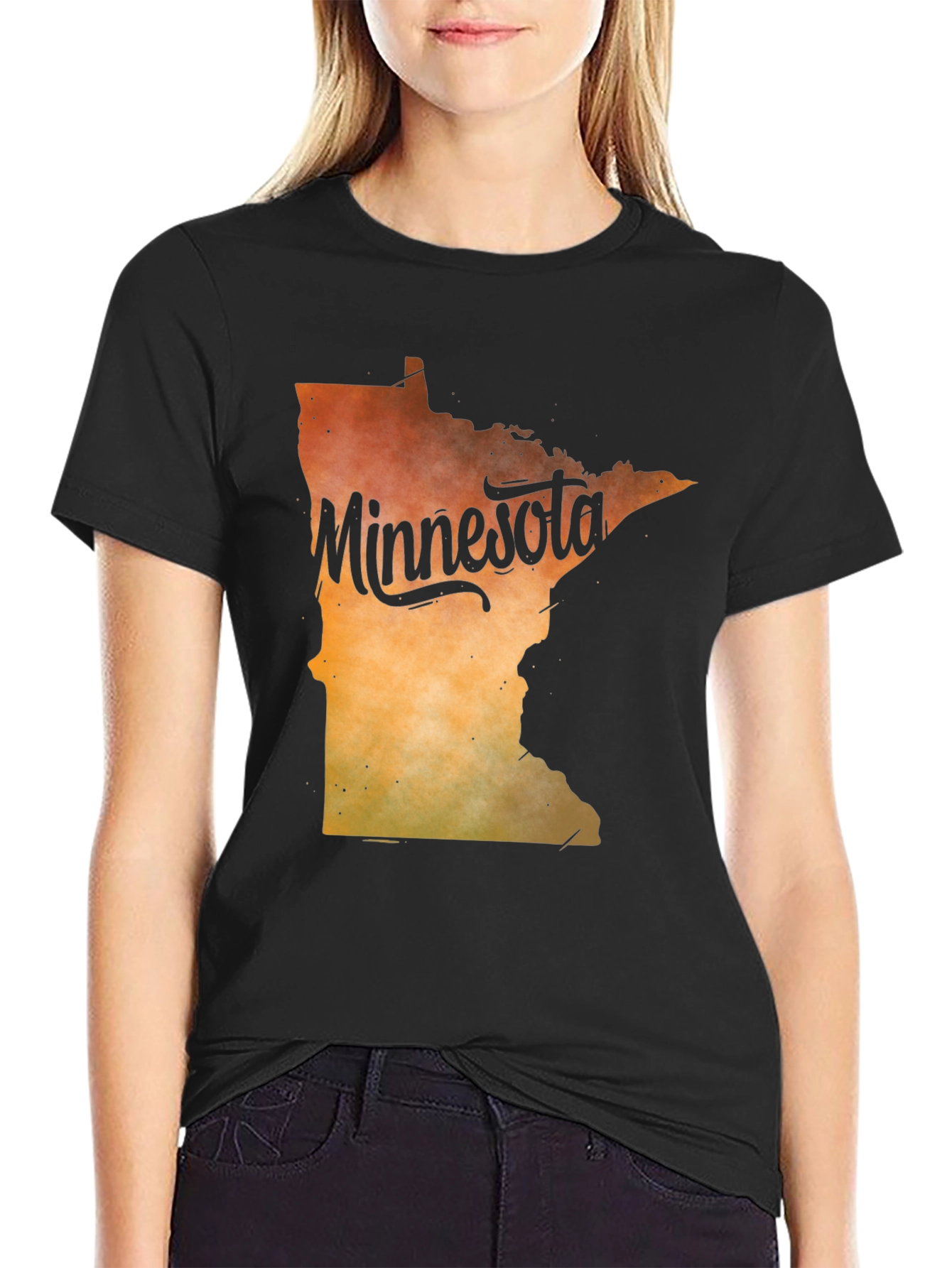 Minnesota State Outline Graphic T-Shirt