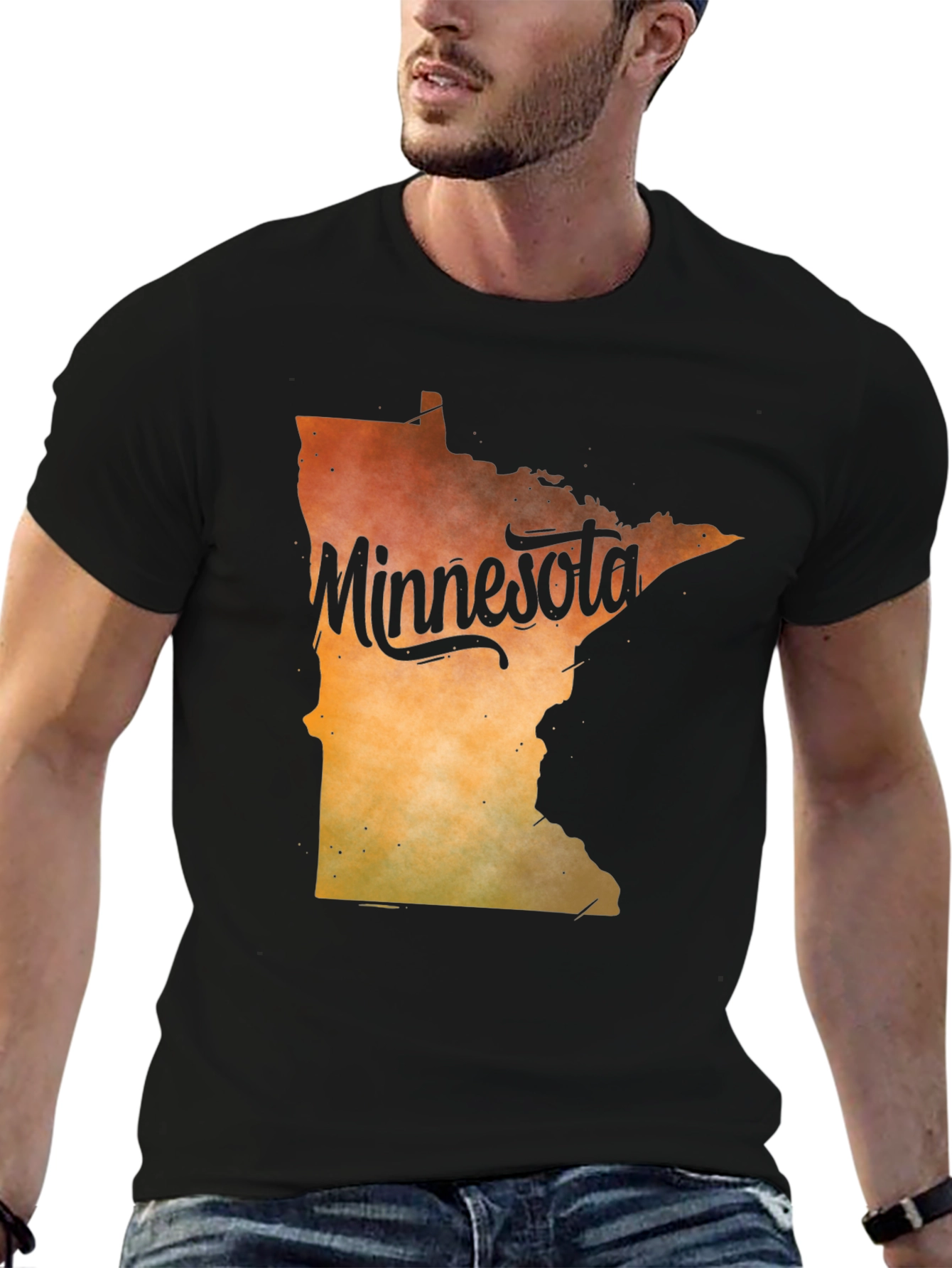 Minnesota State Outline Graphic T-Shirt