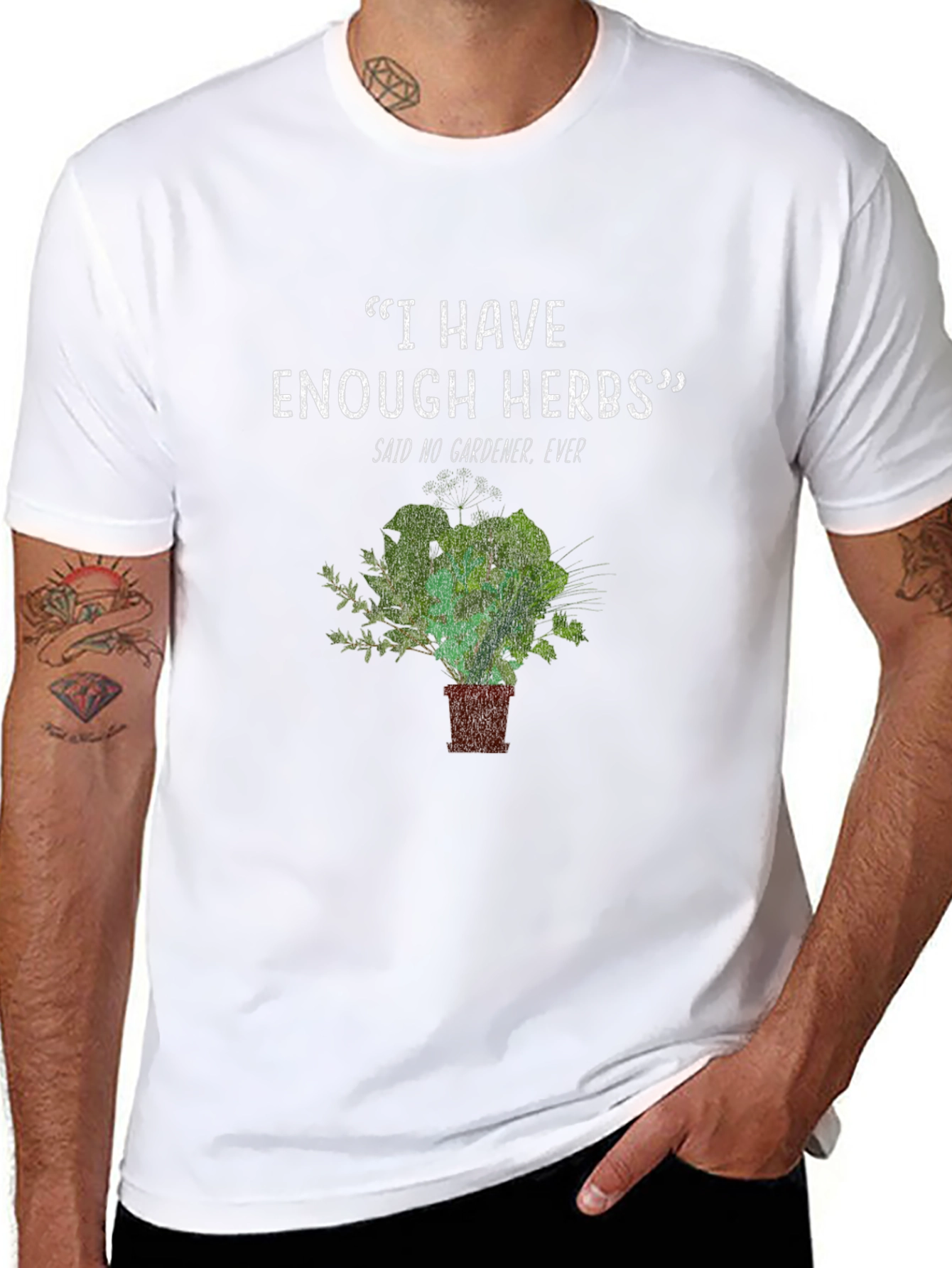 Gardeners Herb T-Shirt - Never Enough Herbs Funny Tee