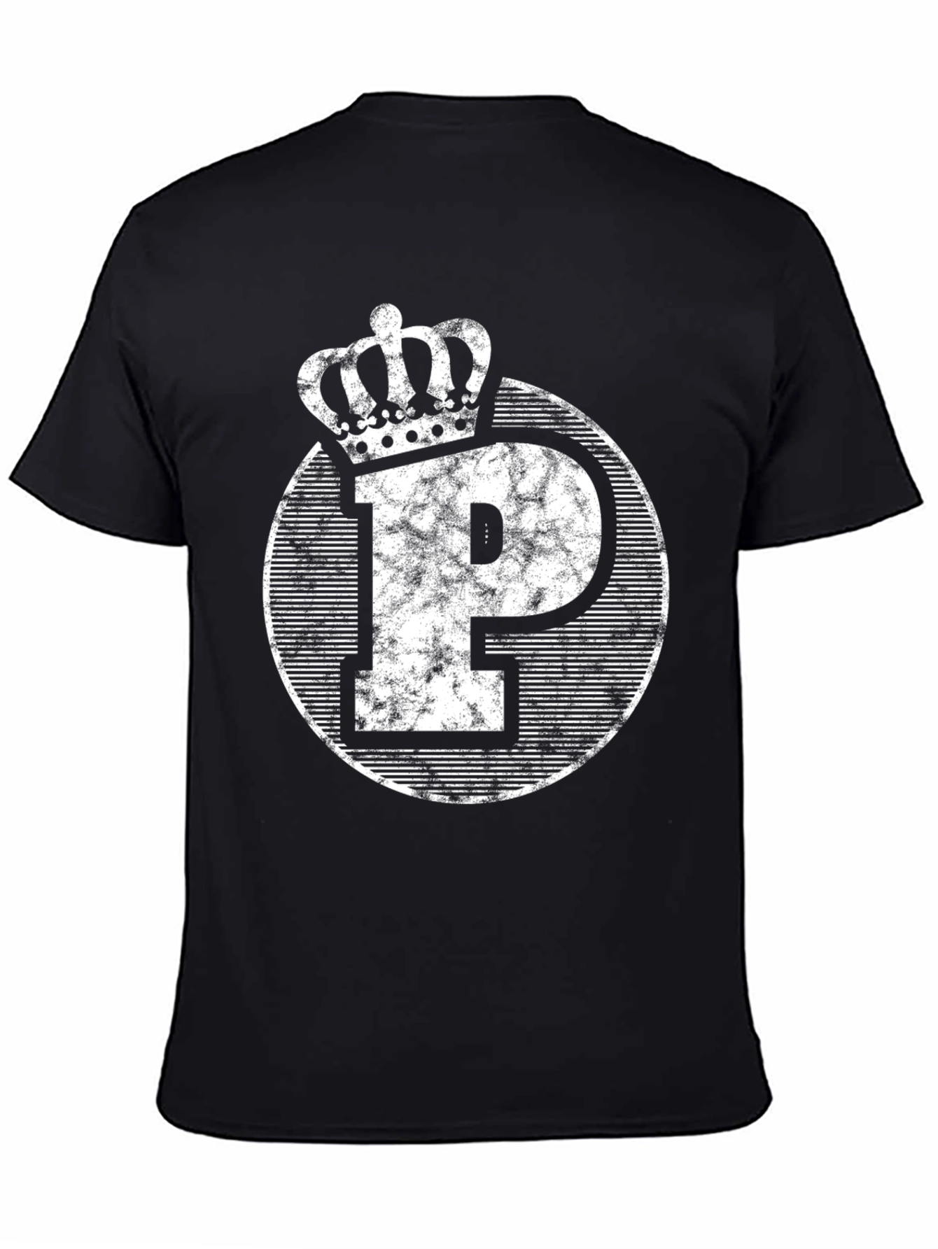 King P Graphic Tee - Black Crew Neck
