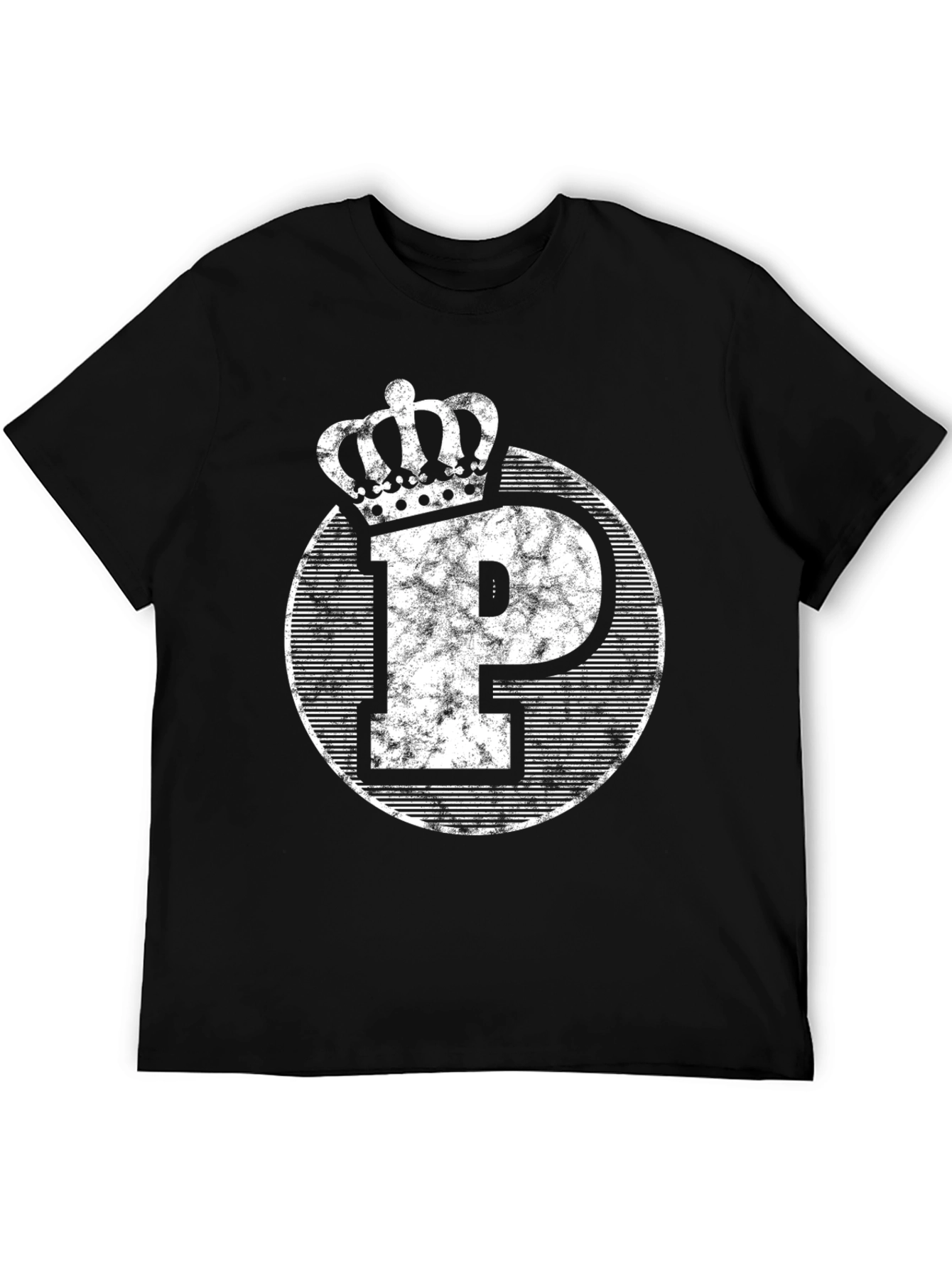 King P Graphic Tee - Black Crew Neck
