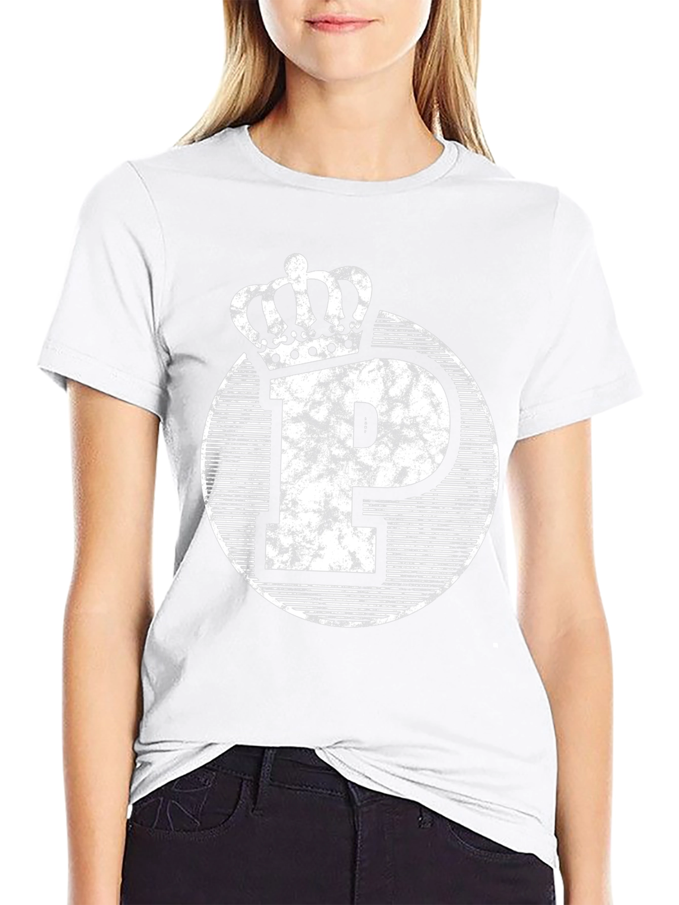 King P Graphic Tee - Black Crew Neck
