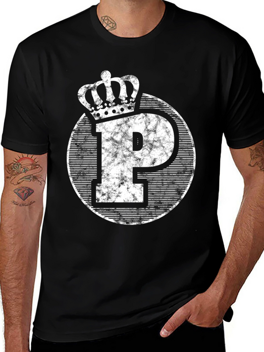 King P Graphic Tee - Black Crew Neck