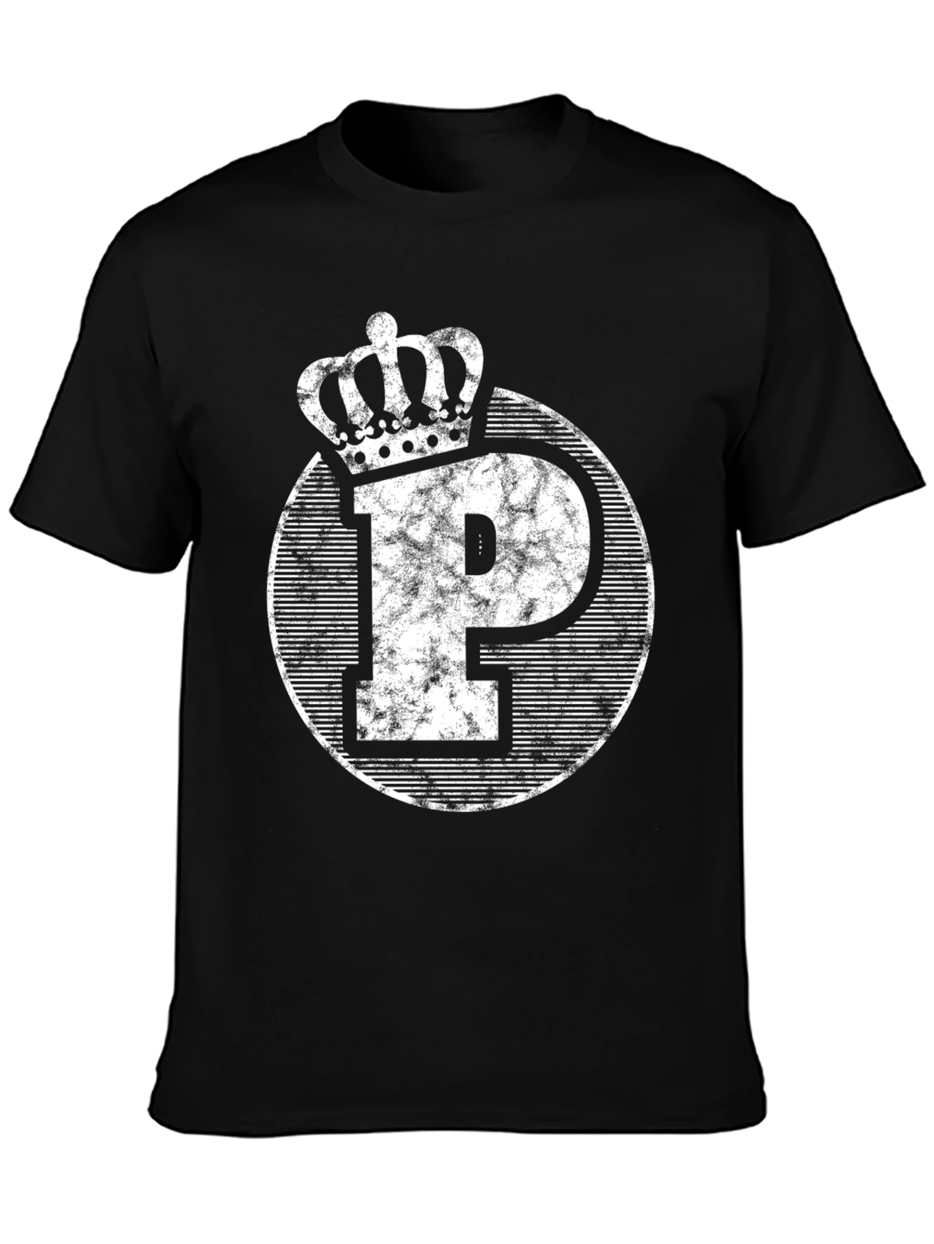 King P Graphic Tee - Black Crew Neck