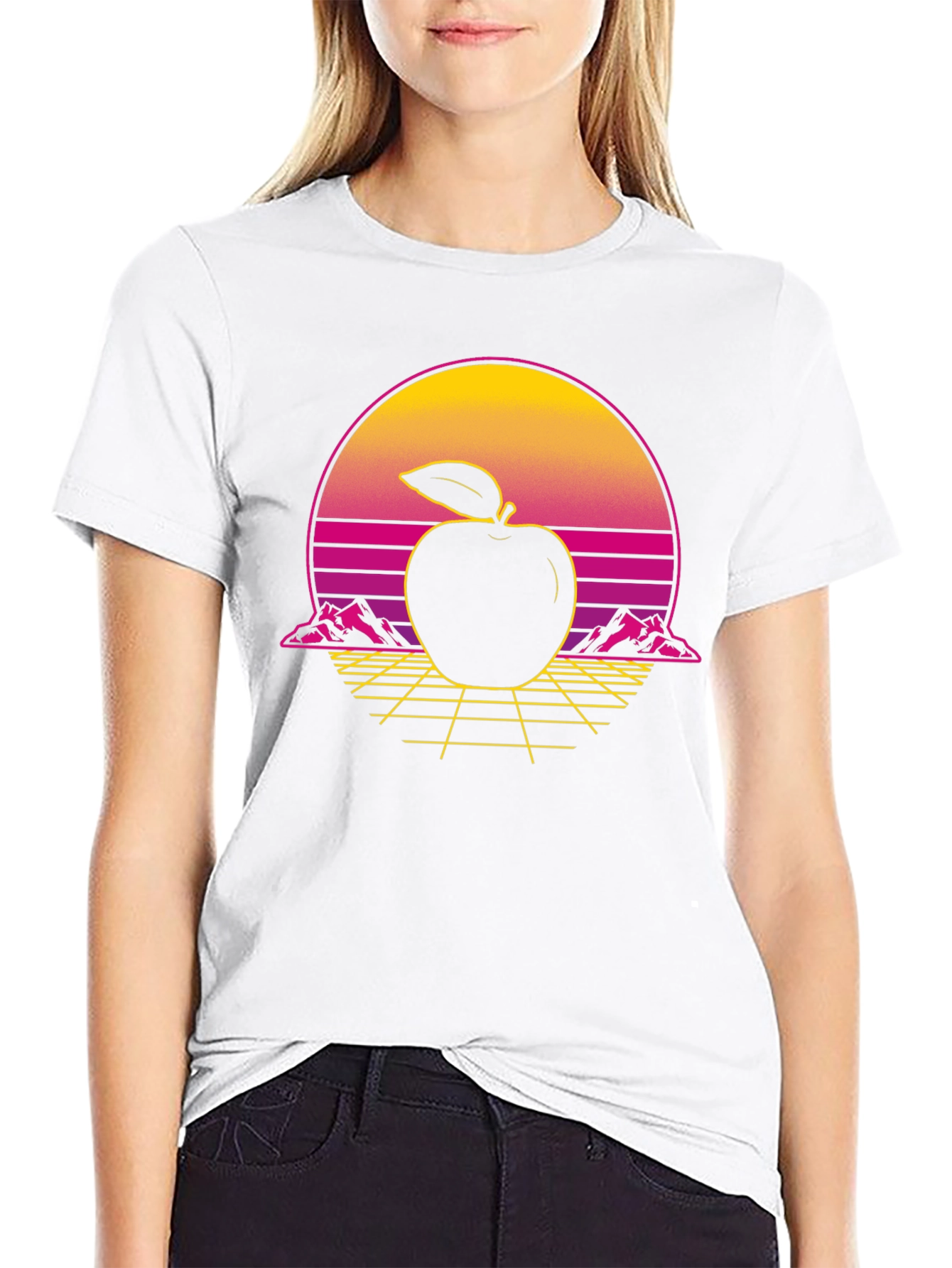 Retro Apple T-Shirt - 80s Style Graphic Tee