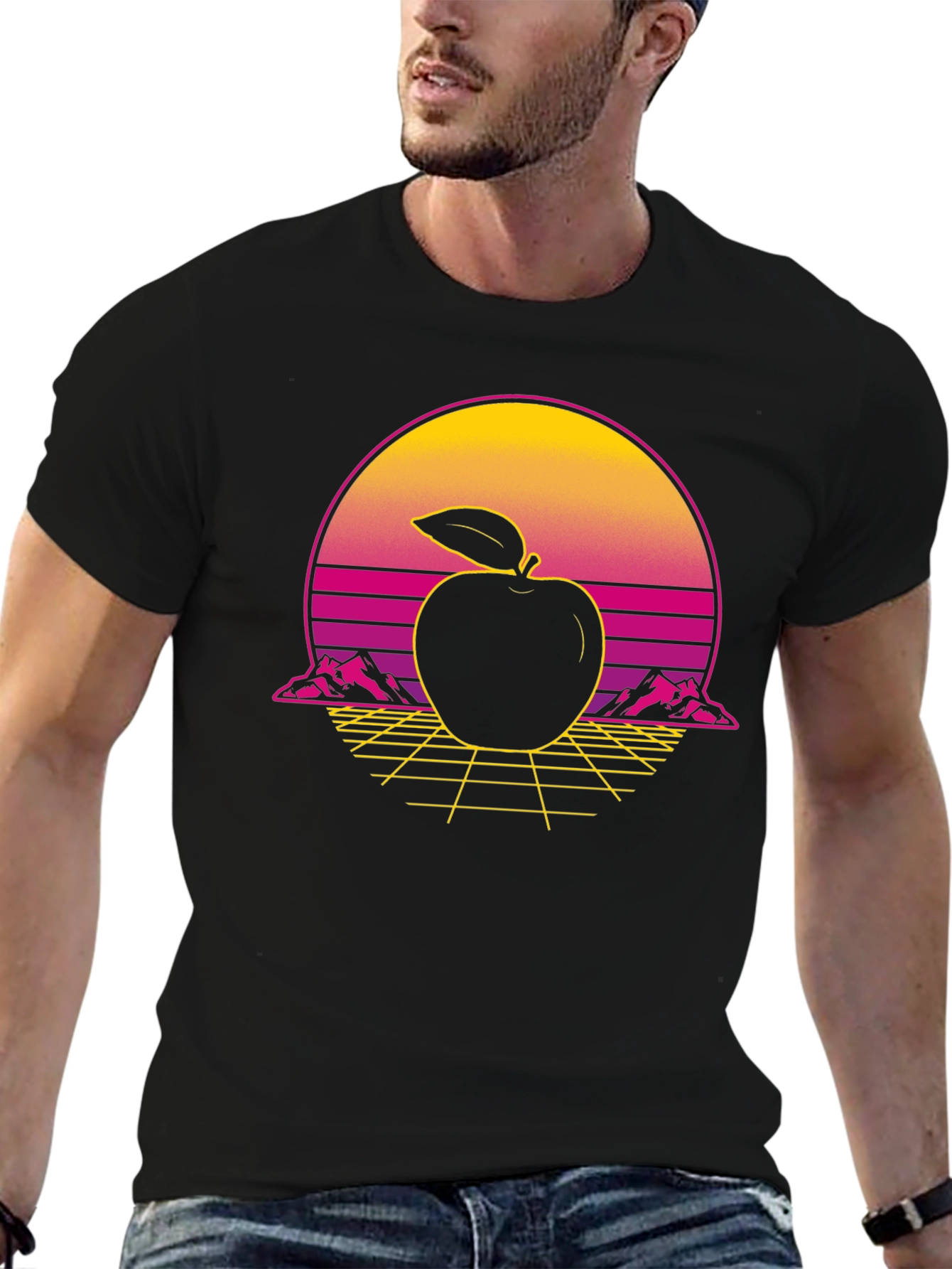 Retro Apple T-Shirt - 80s Style Graphic Tee
