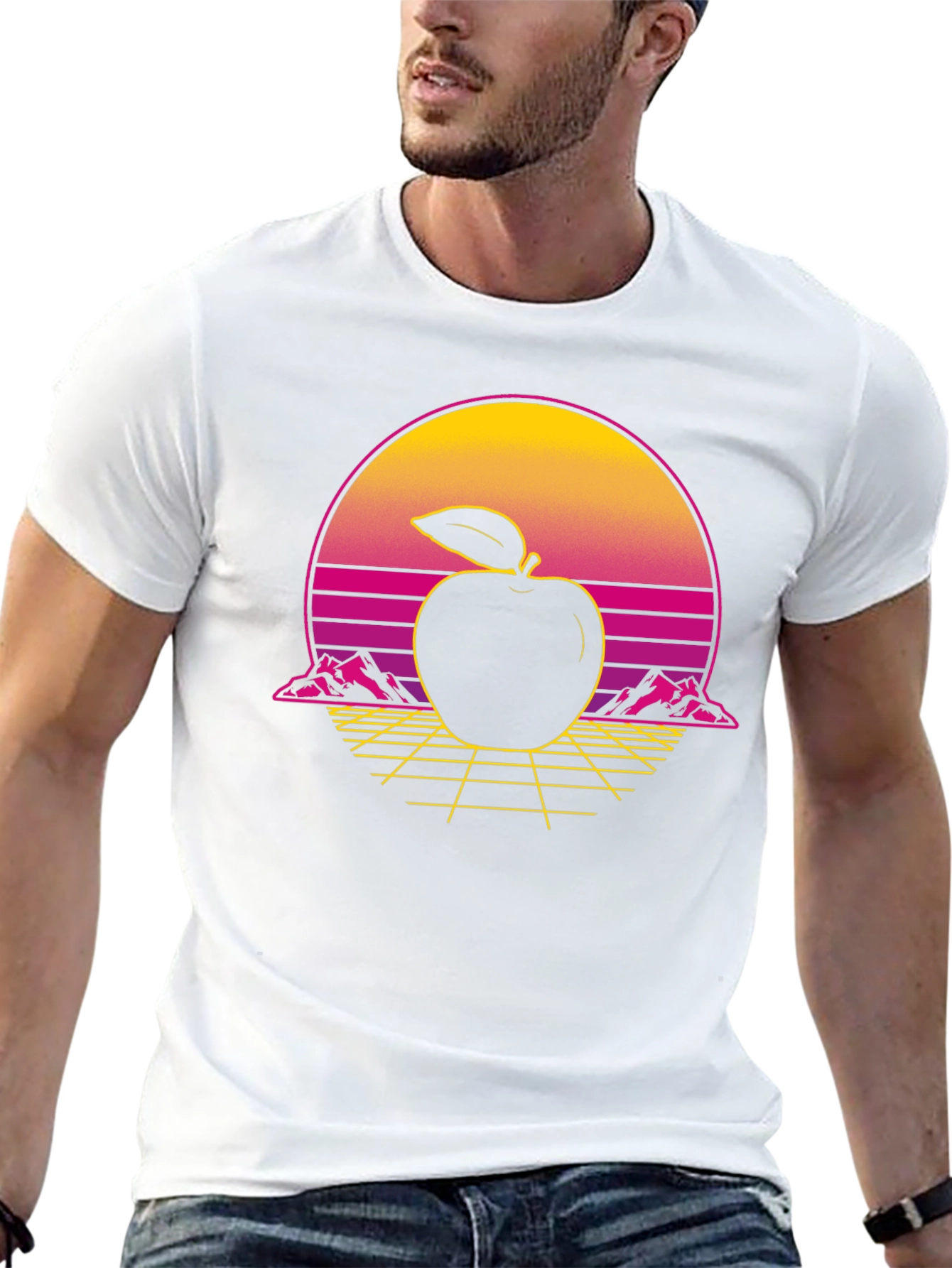 Retro Apple T-Shirt - 80s Style Graphic Tee