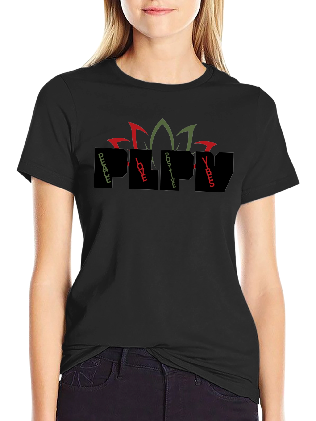 Positive Vibes Graphic Tee - Black T-Shirt