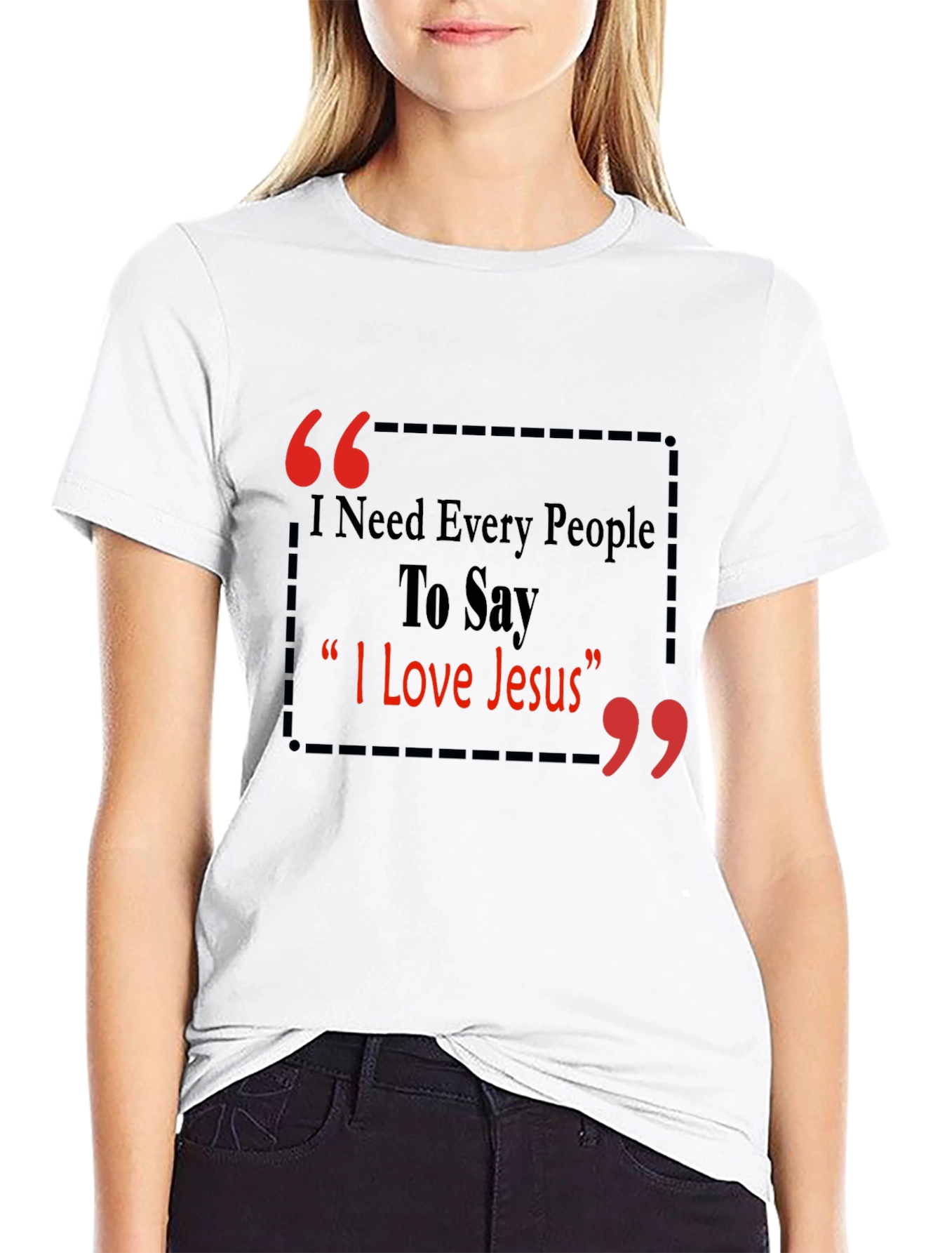 I Love Jesus T-Shirt - Black