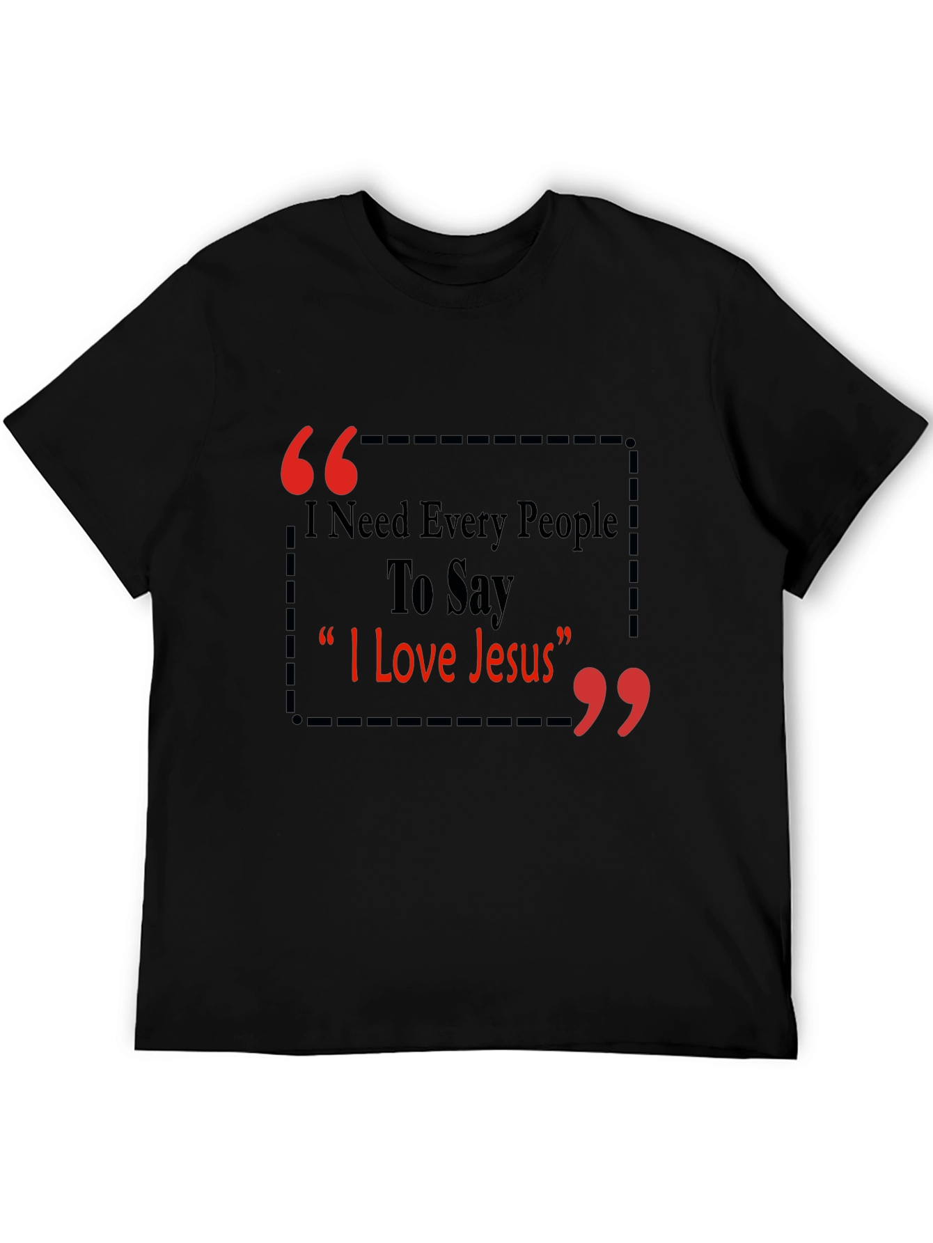 I Love Jesus T-Shirt - Black
