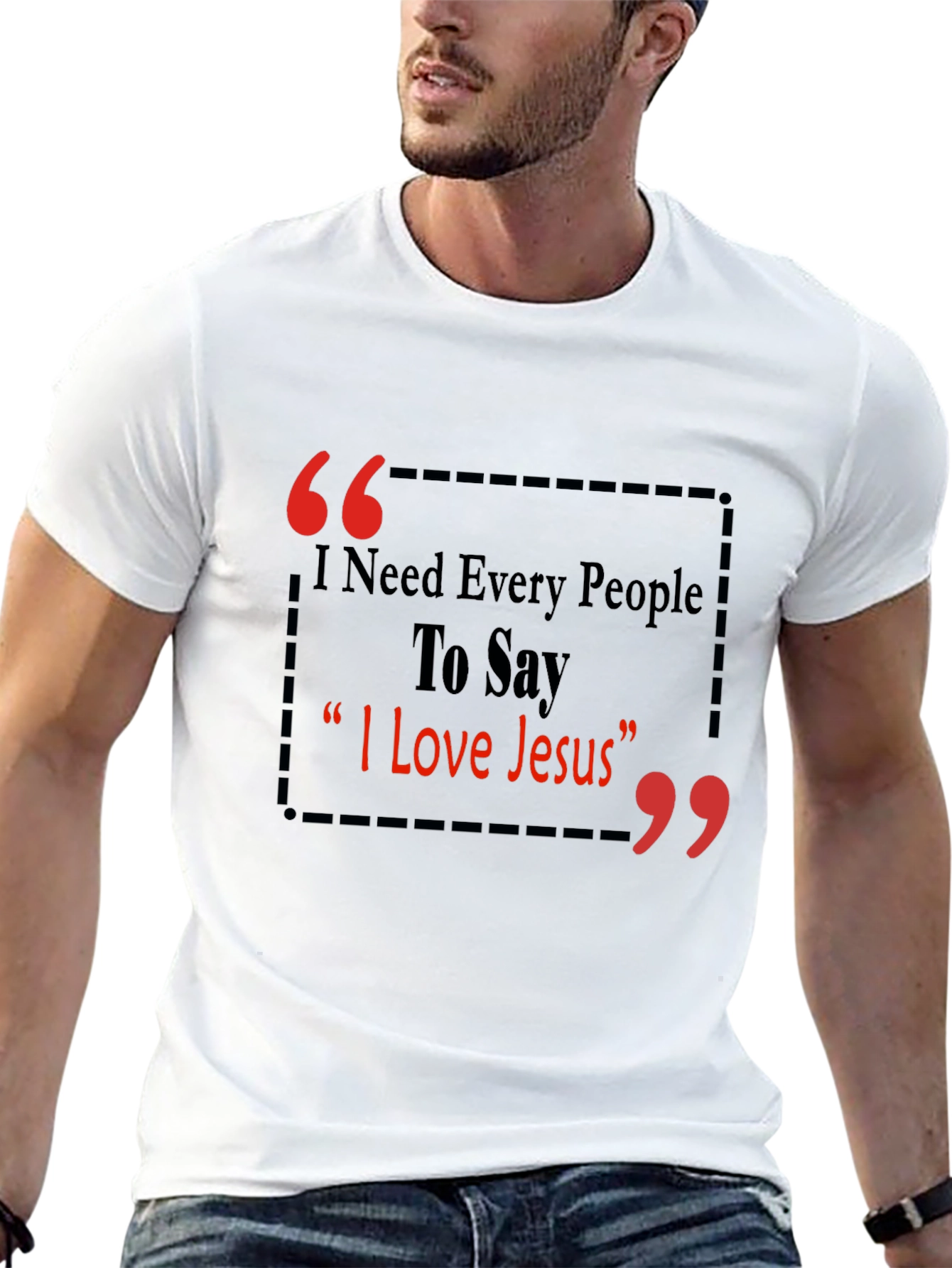I Love Jesus T-Shirt - Black