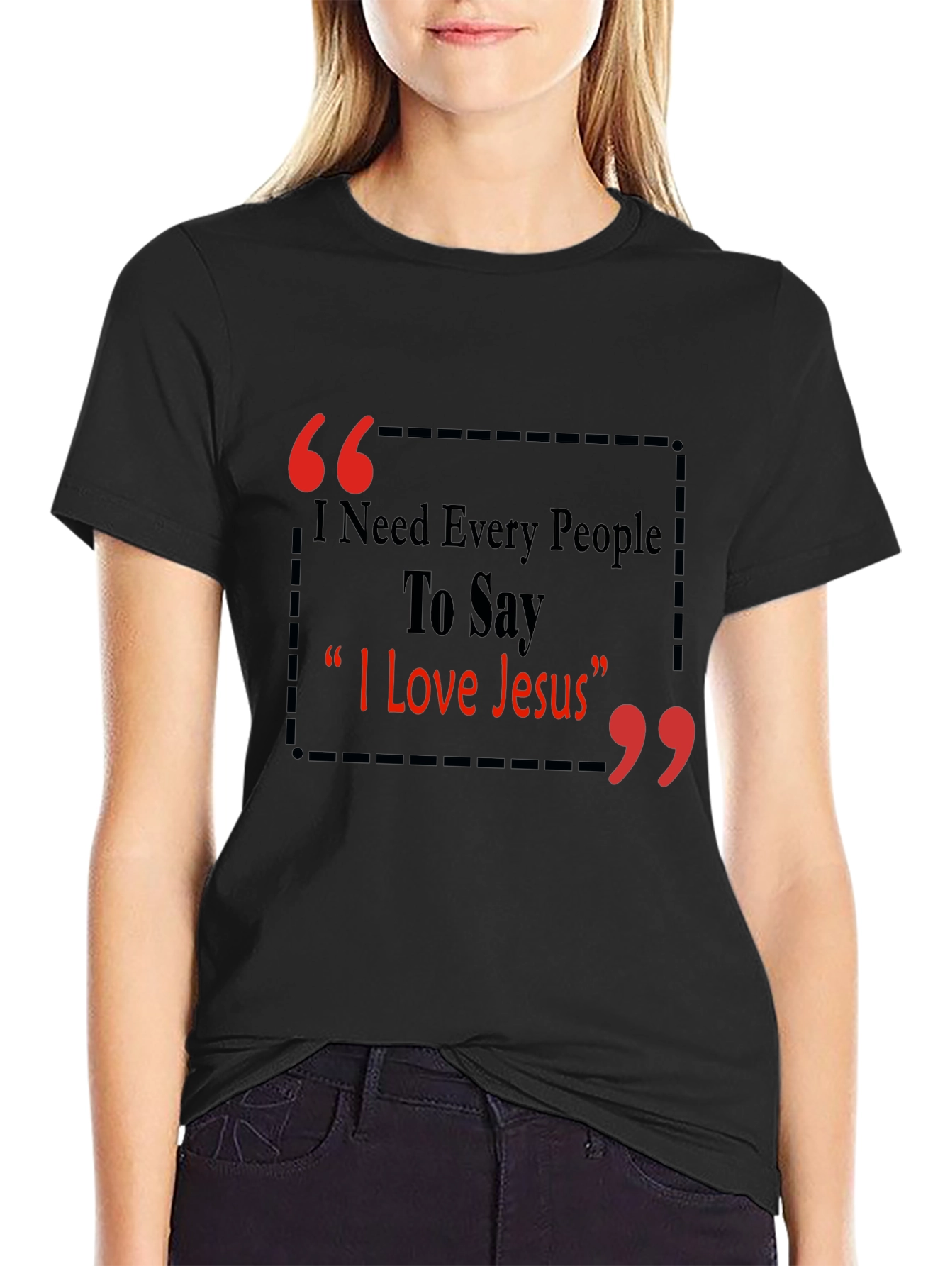 I Love Jesus T-Shirt - Black