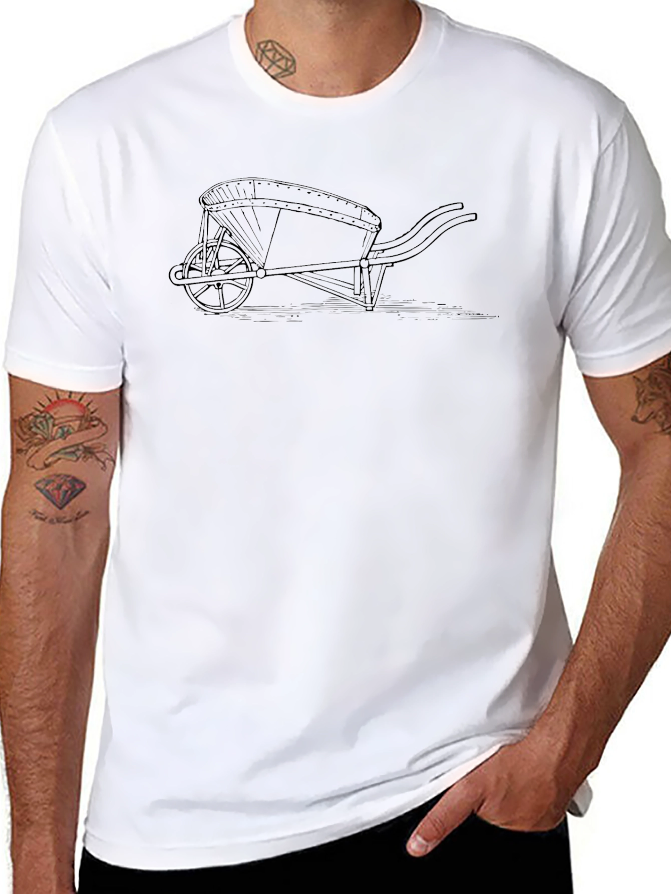 Wheelbarrow Graphic Tee - Black