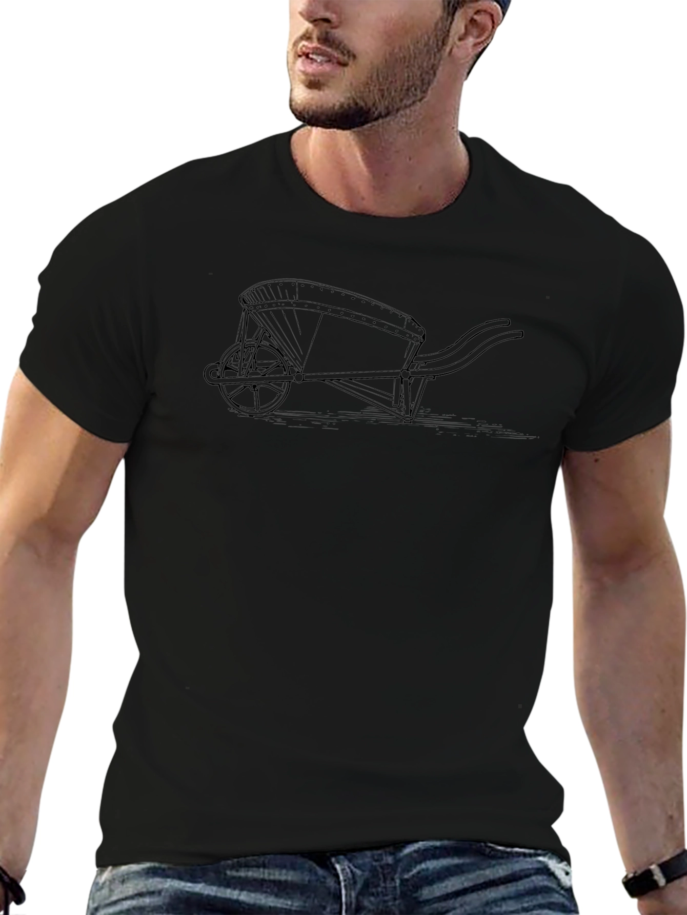 Wheelbarrow Graphic Tee - Black