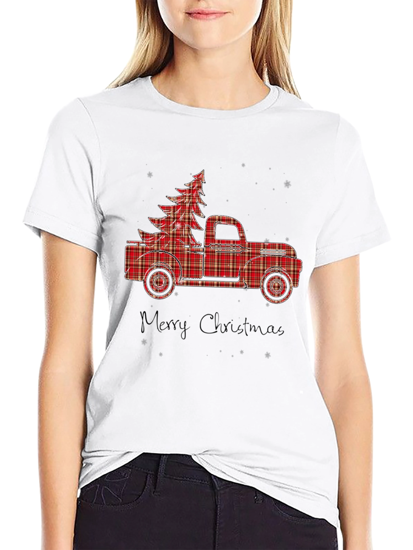 Plaid Truck & Tree Graphic Tee