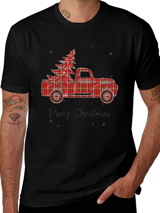 Plaid Truck & Tree Graphic Tee