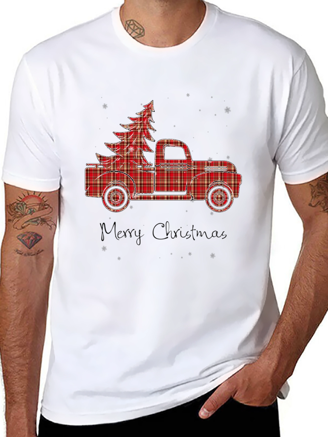 Plaid Truck & Tree Graphic Tee